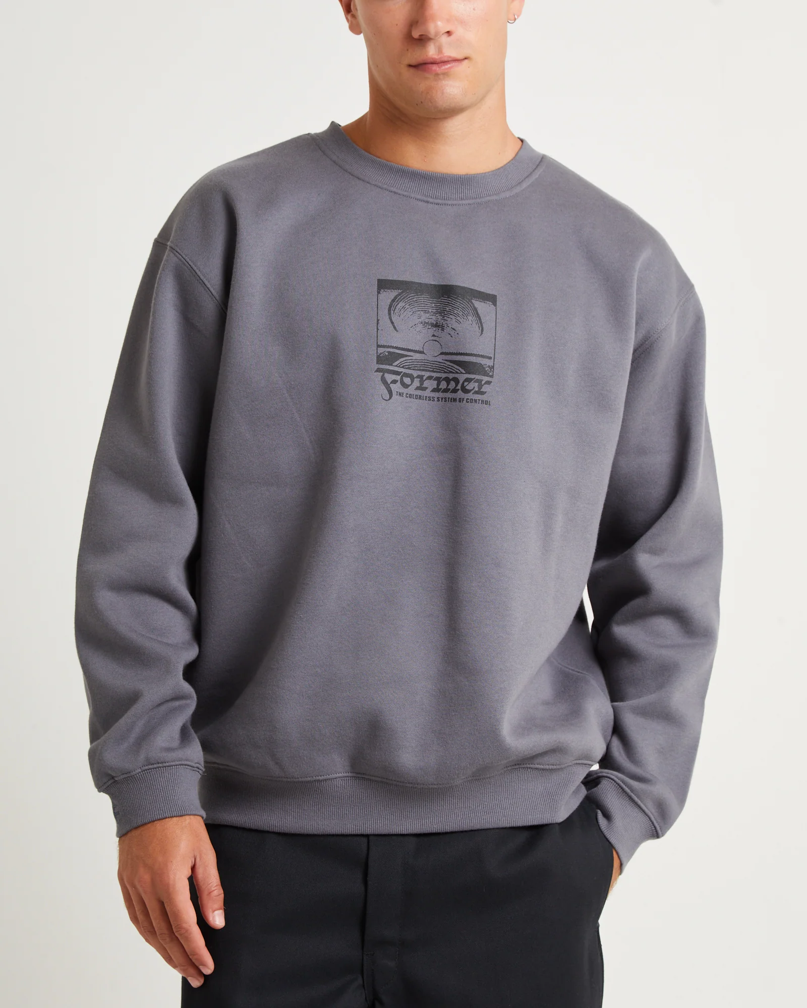 Crux Tribute Crew Jumper Iron Grey - Image 5