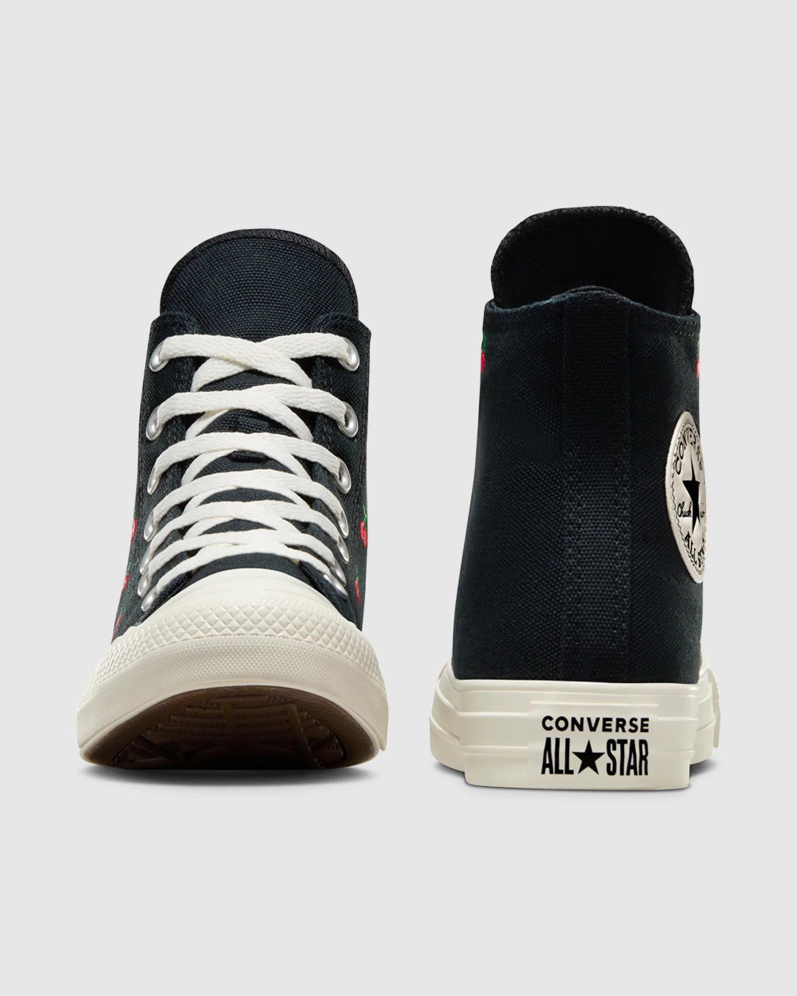 CTAS Hi Top Cherry Canvas Sneakers in Black - Image 5