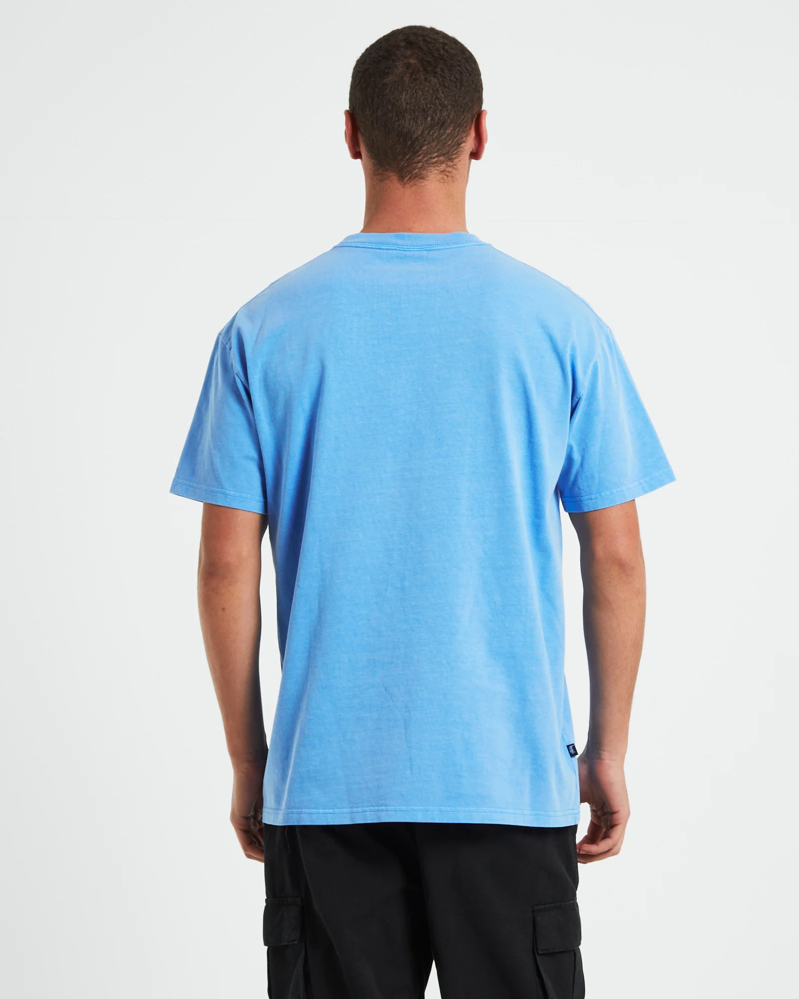 Cube Heavyweight Short Sleeve T-Shirt in Blue - Image 2