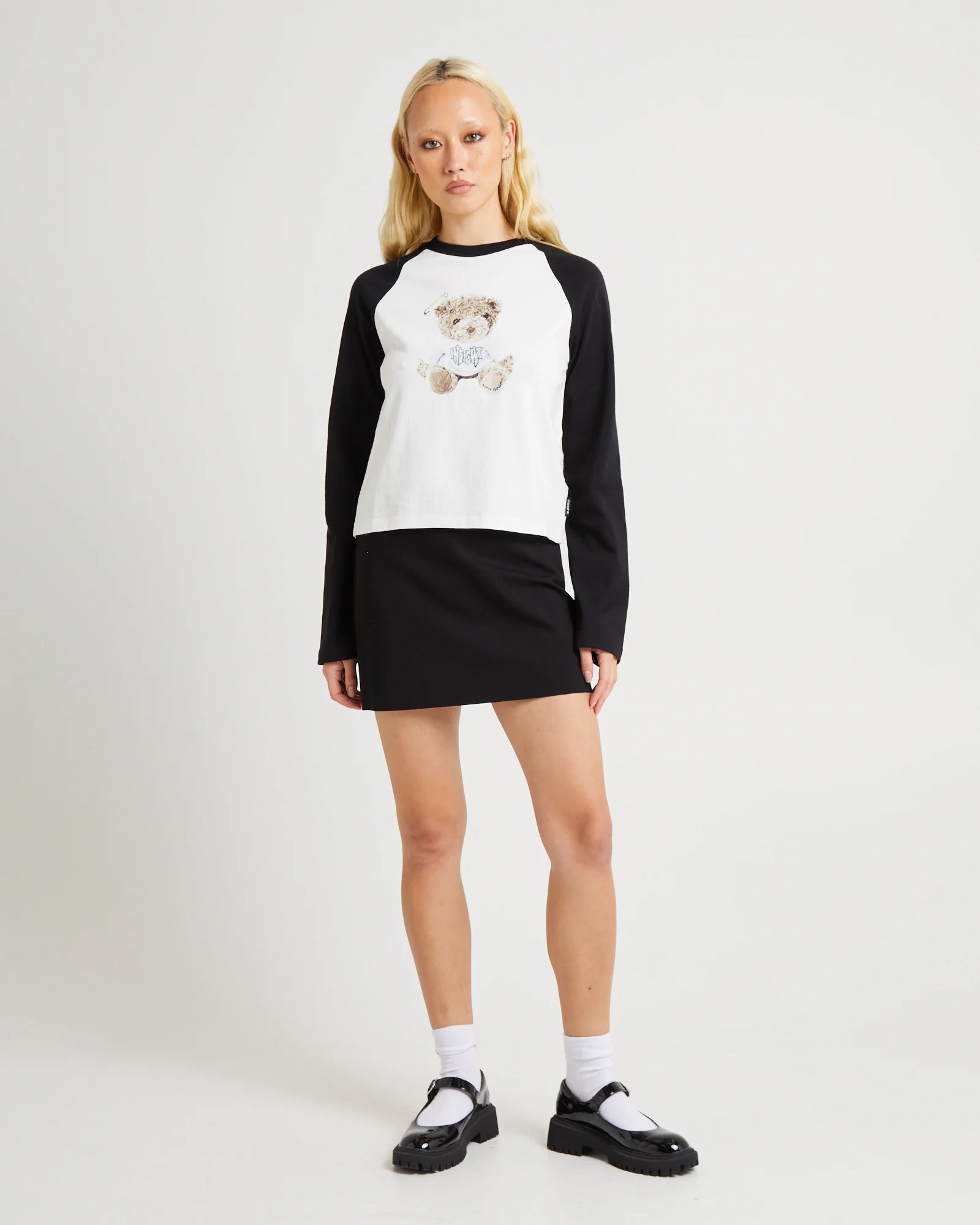 Cut But Psycho Long Sleeve Raglan T-Shirt - Image 3