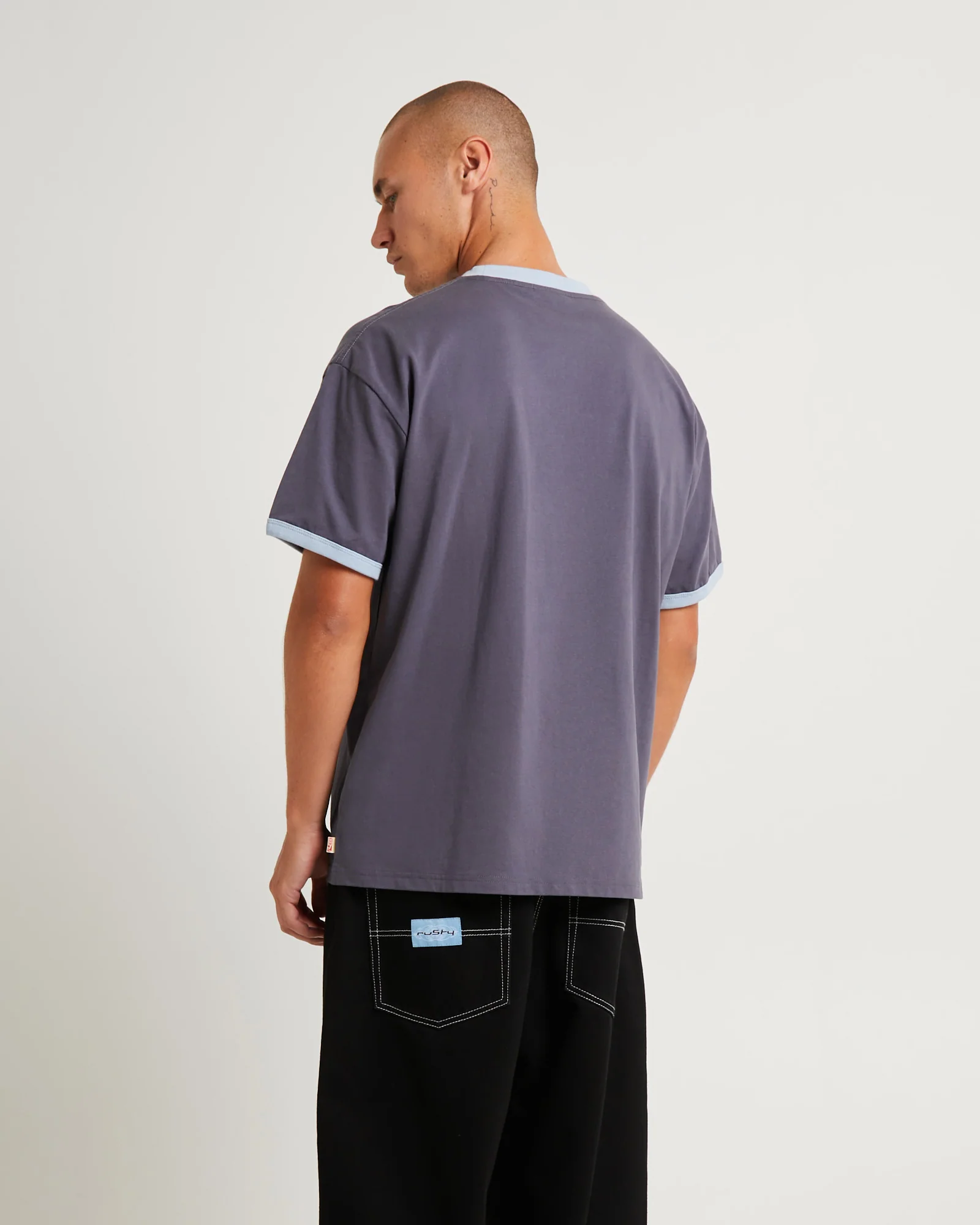 Cypher Short Sleeve Ringer T-Shirt Coal - Image 2