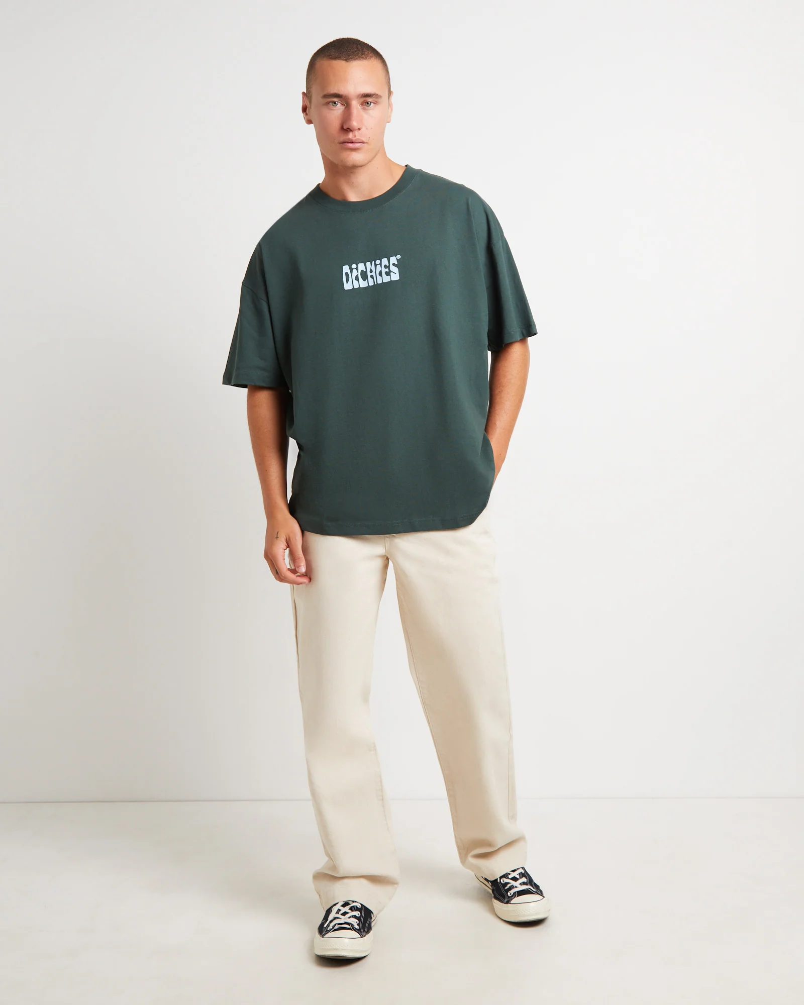 Daisy Chain 330 Short Sleeve T-Shirt in Hunter Green - Image 3