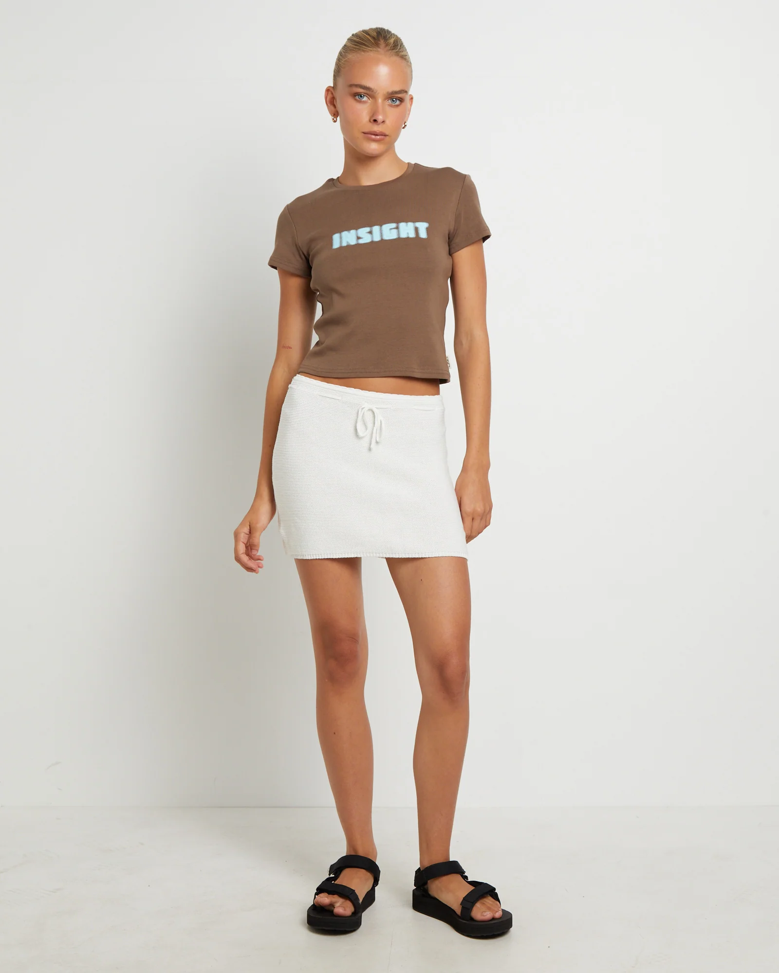 Dazed & Confused Baby Tee in Chocolate - Image 3