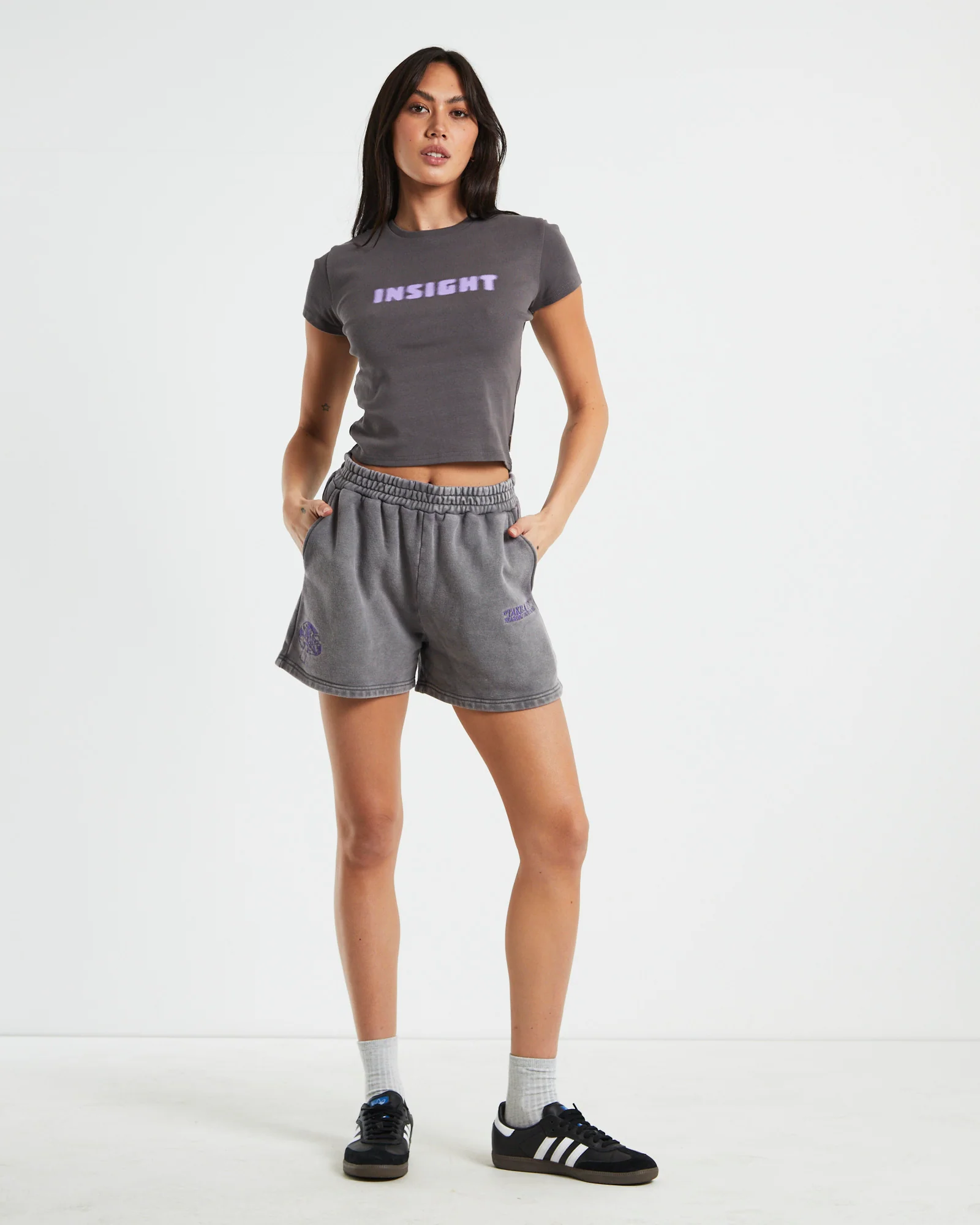 Dazed & confused Longline Tee in Charcoal - Image 3