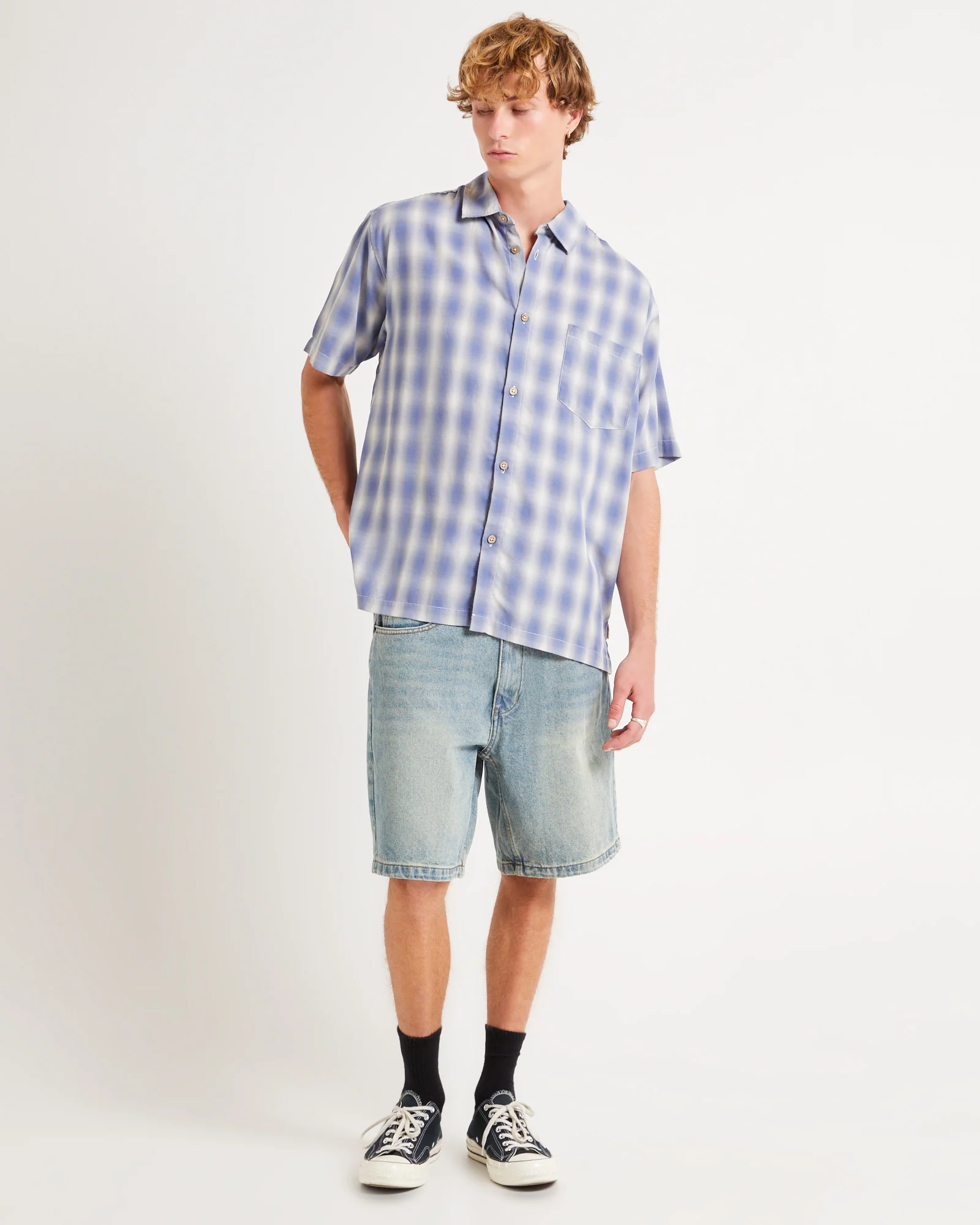 Dazed Ombre Check Short Sleeve Shirt - Image 3