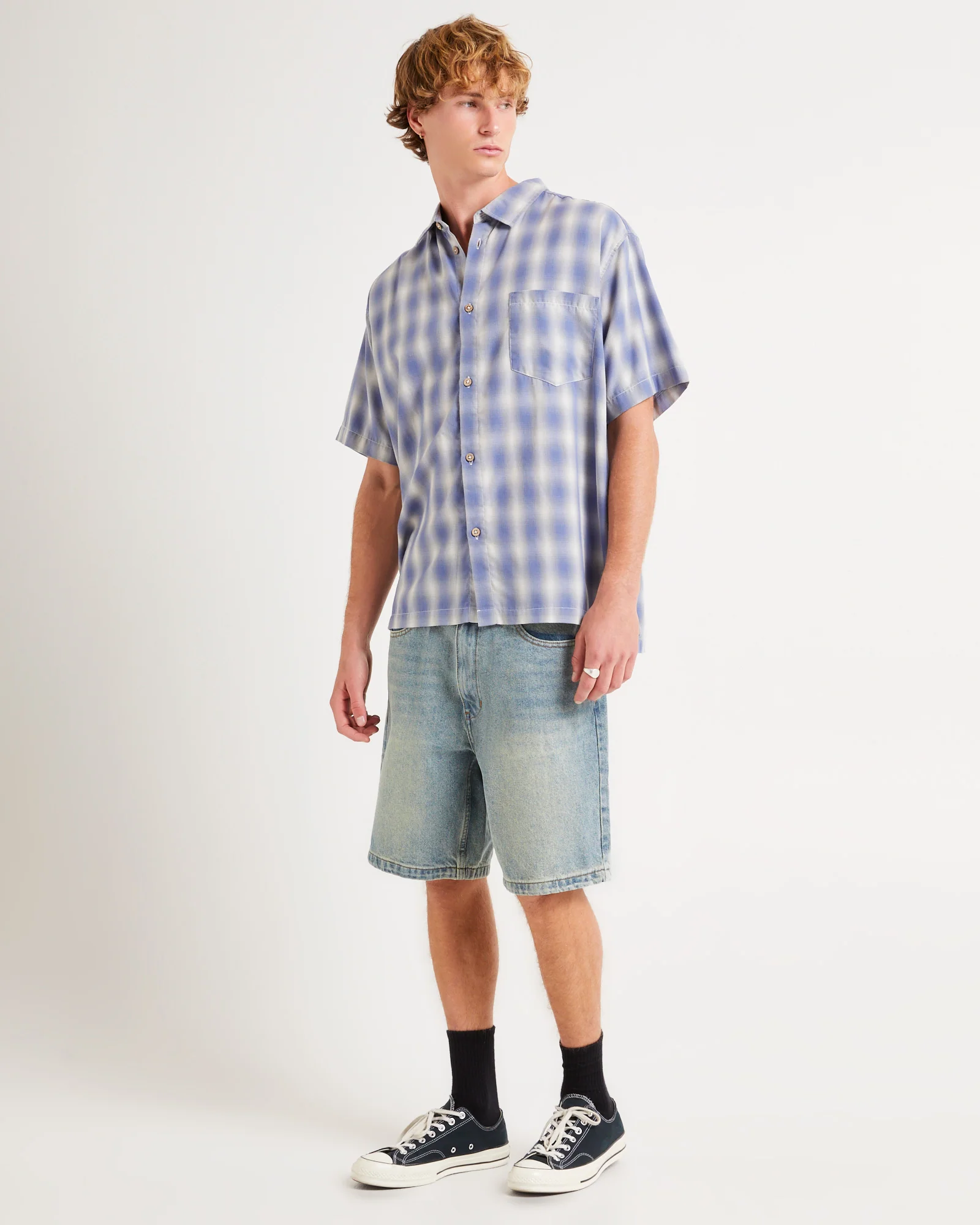Dazed Ombre Check Short Sleeve Shirt - Image 4