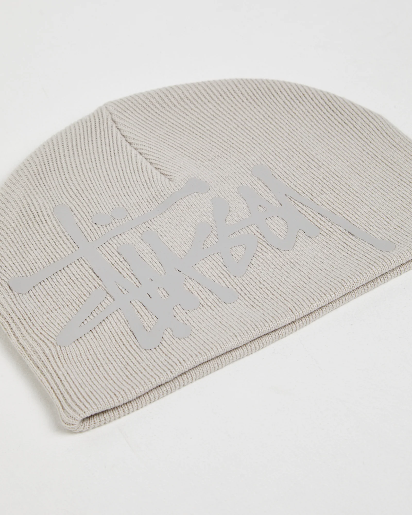 Debossed Stock Skull Cap Beanie Black - Image 2