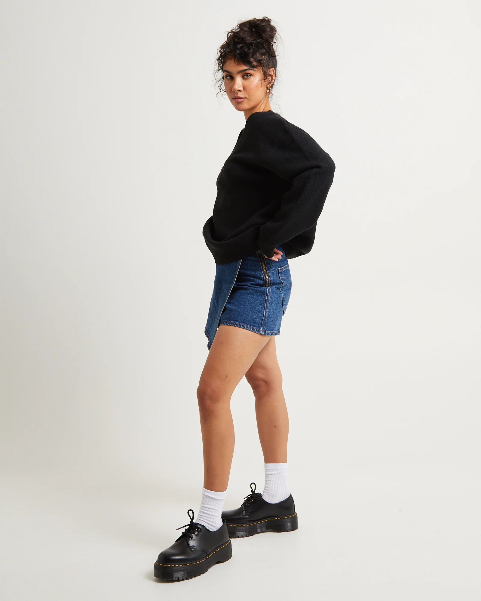 Deep V Neck Slouchy Jumper - Image 4