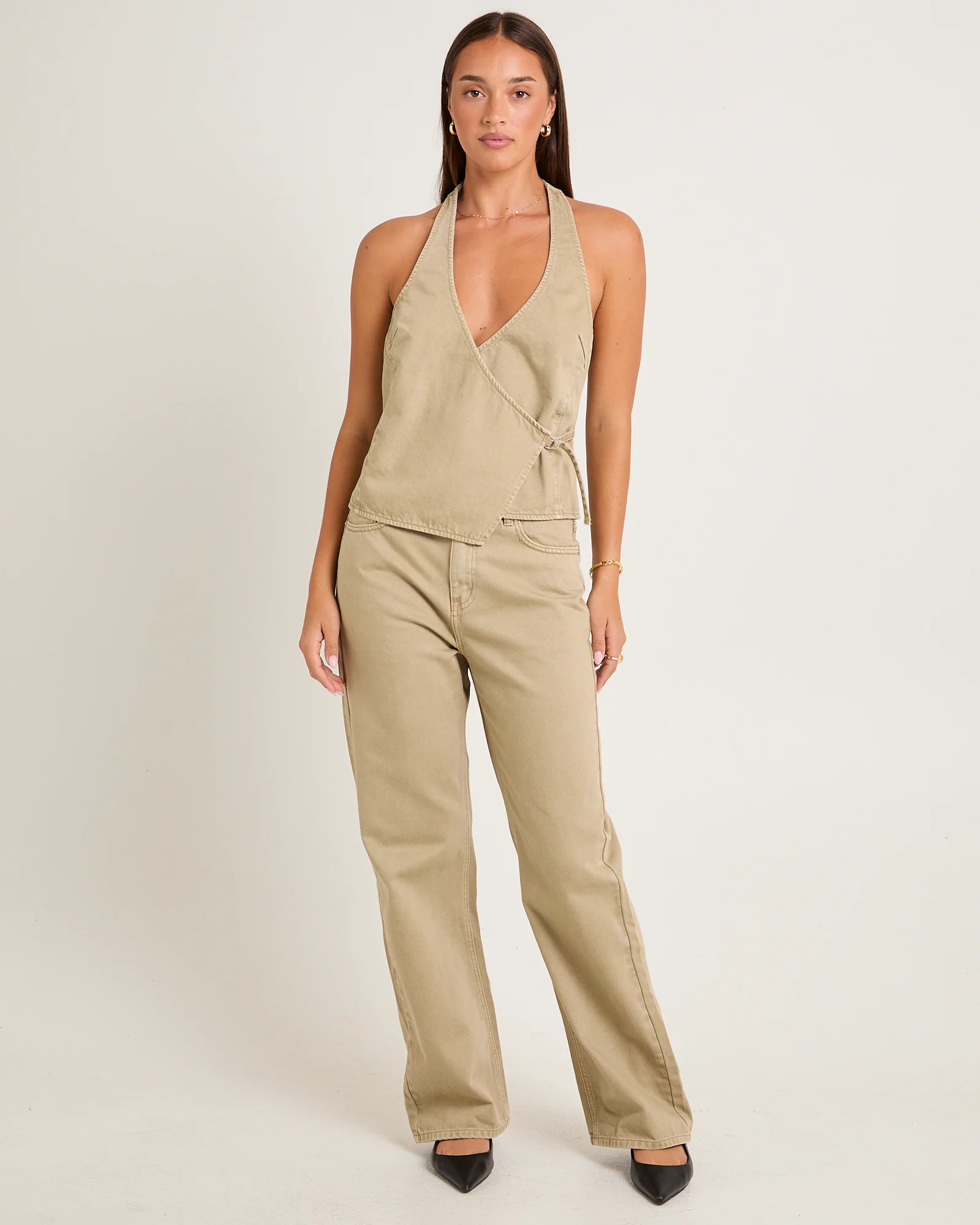 Delilah Denim Halter Neck Top - Image 3