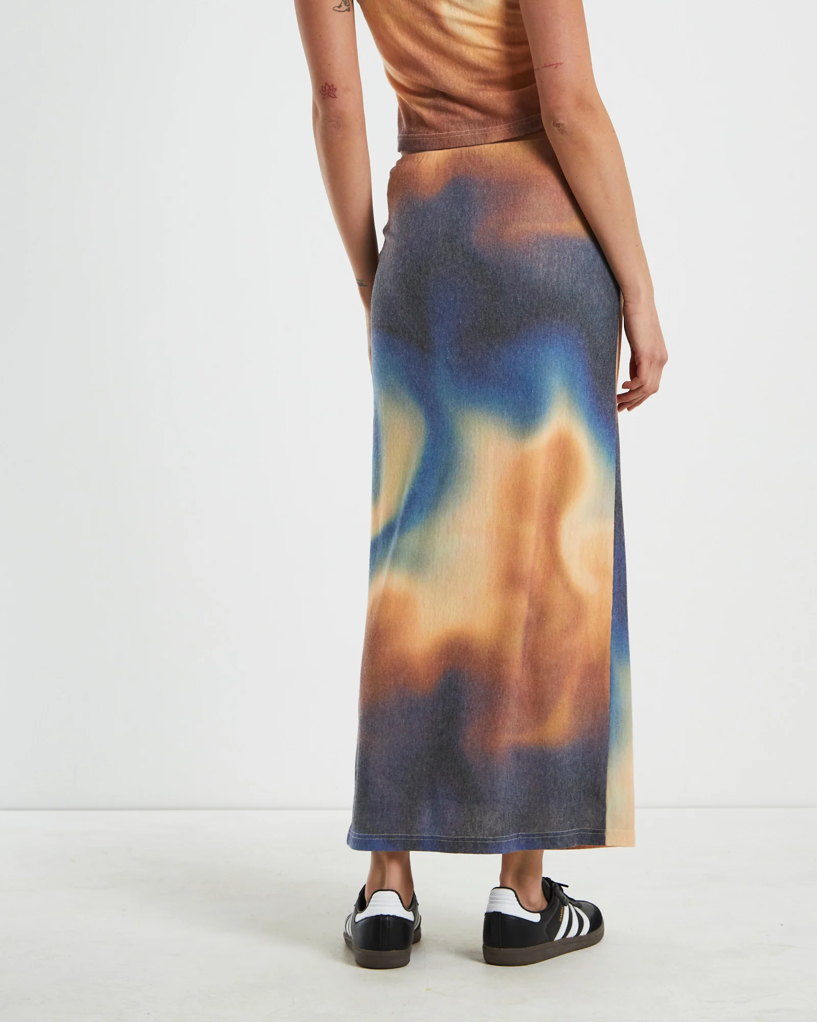 Della Printed Knit Midi Skirt in Assorted - Image 3