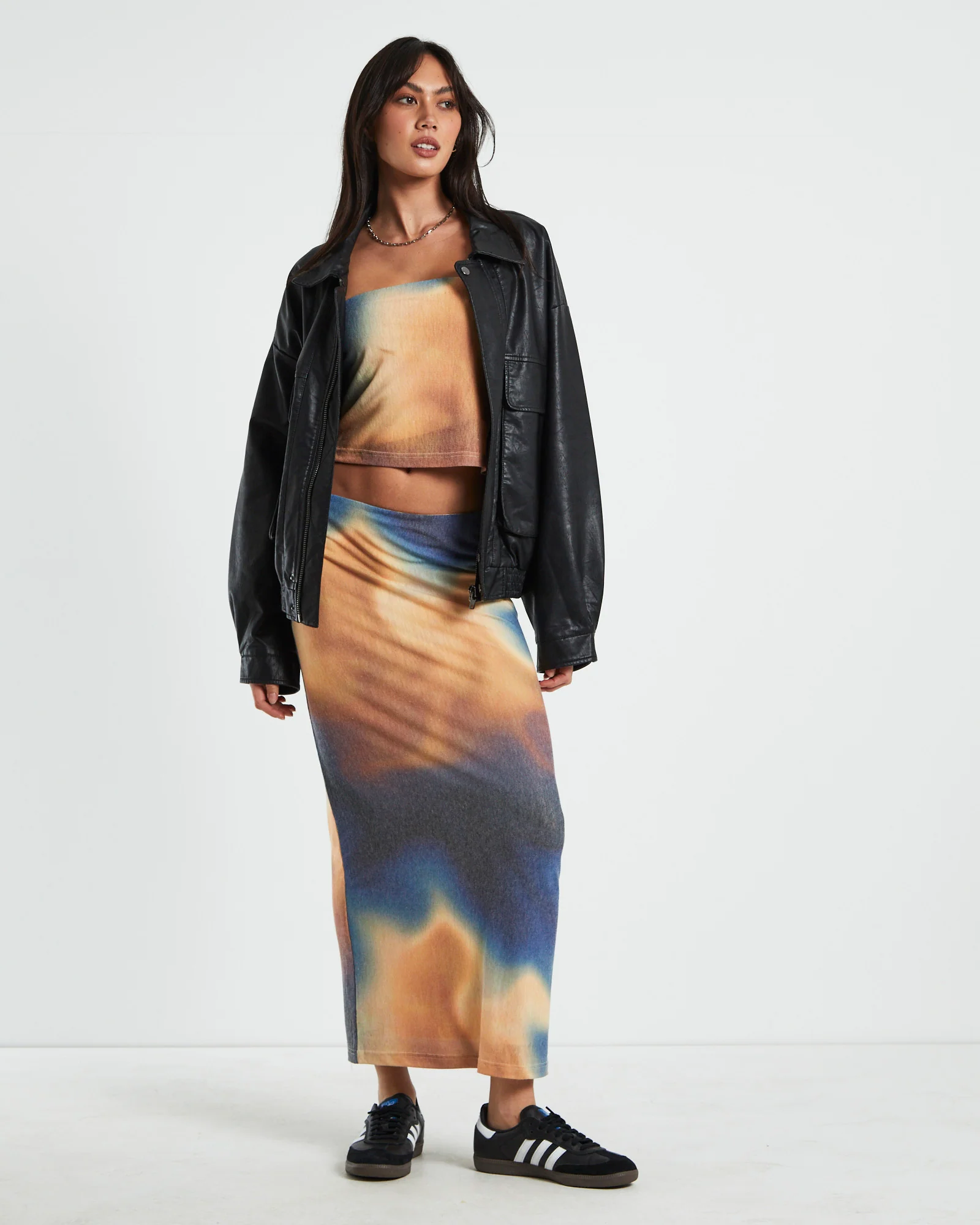 Della Printed Knit Midi Skirt in Assorted - Image 4