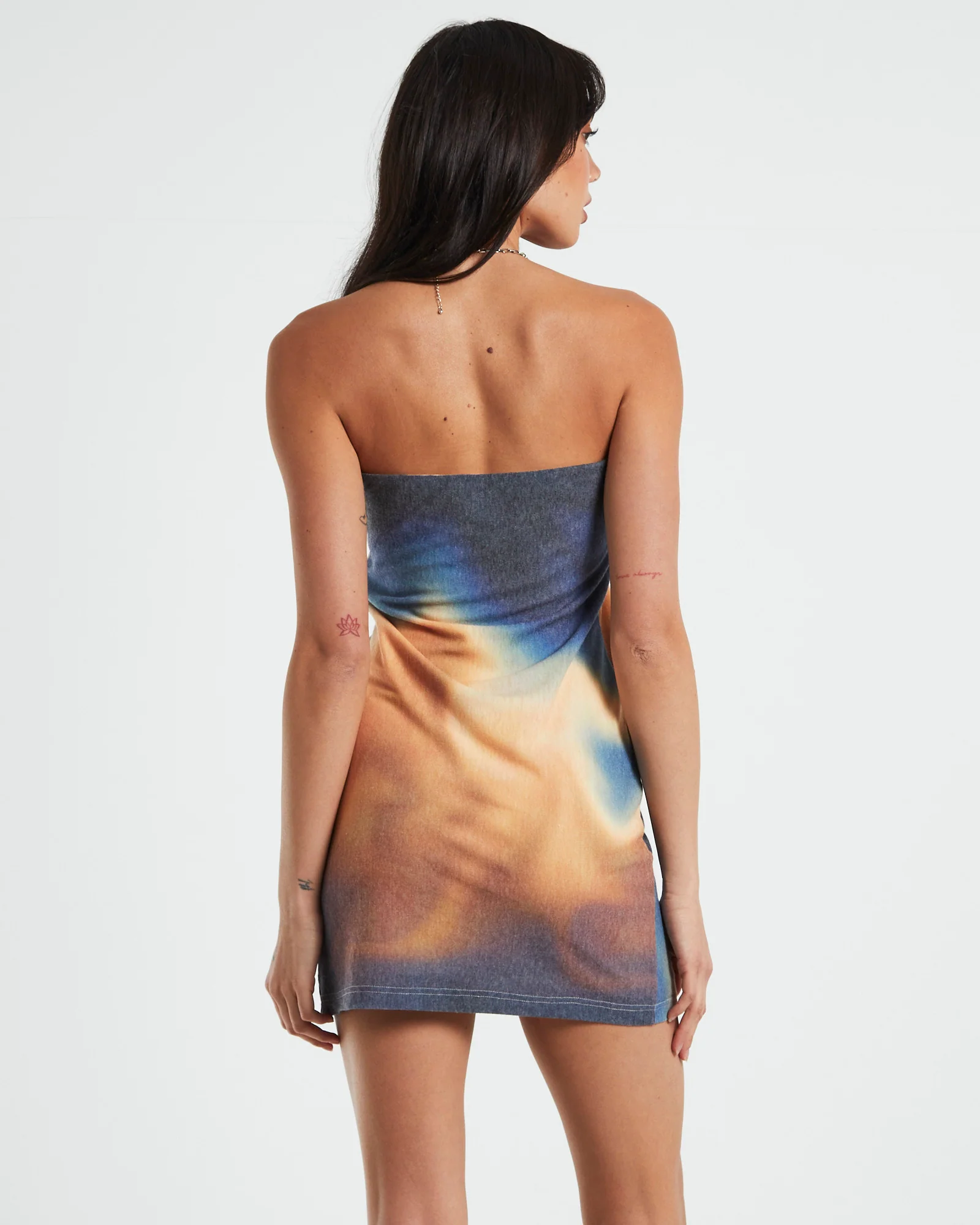Della Printed Strapless Knit Mini Dress in Assorted - Image 2