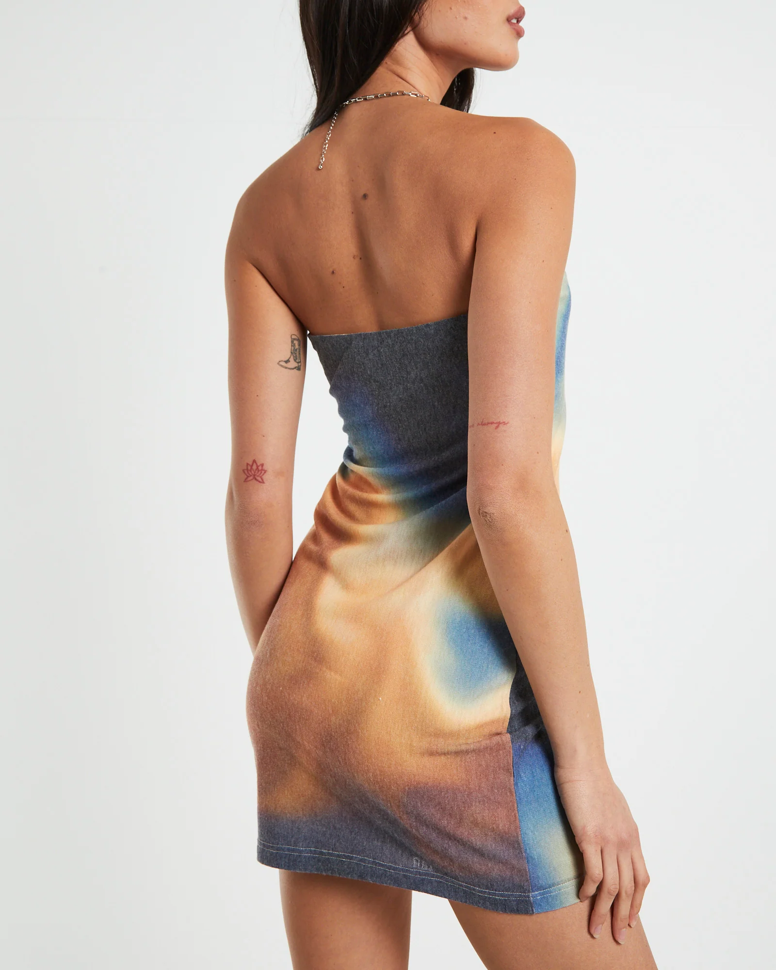 Della Printed Strapless Knit Mini Dress in Assorted - Image 6