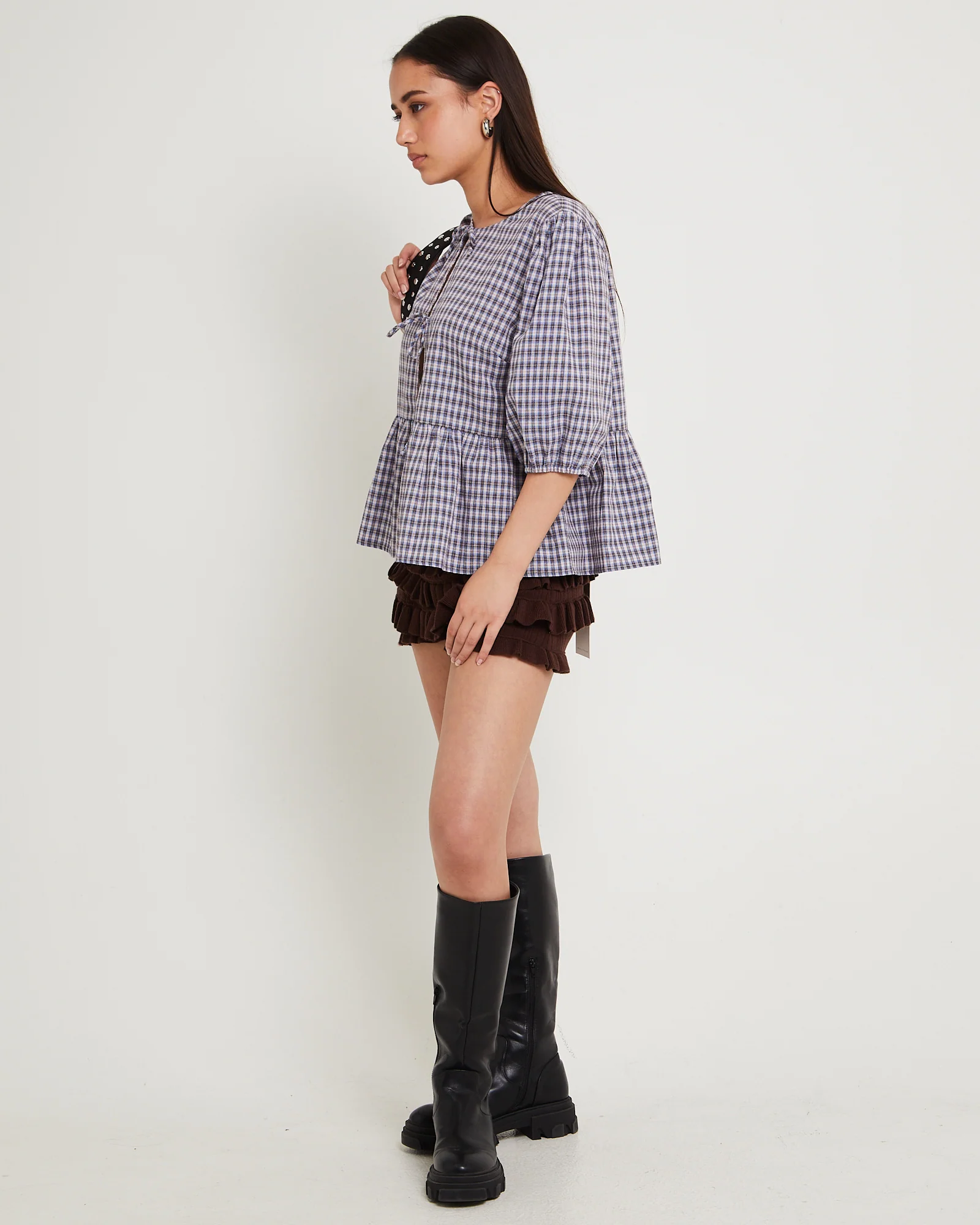 Delmar Check Frill Shirt - Image 4