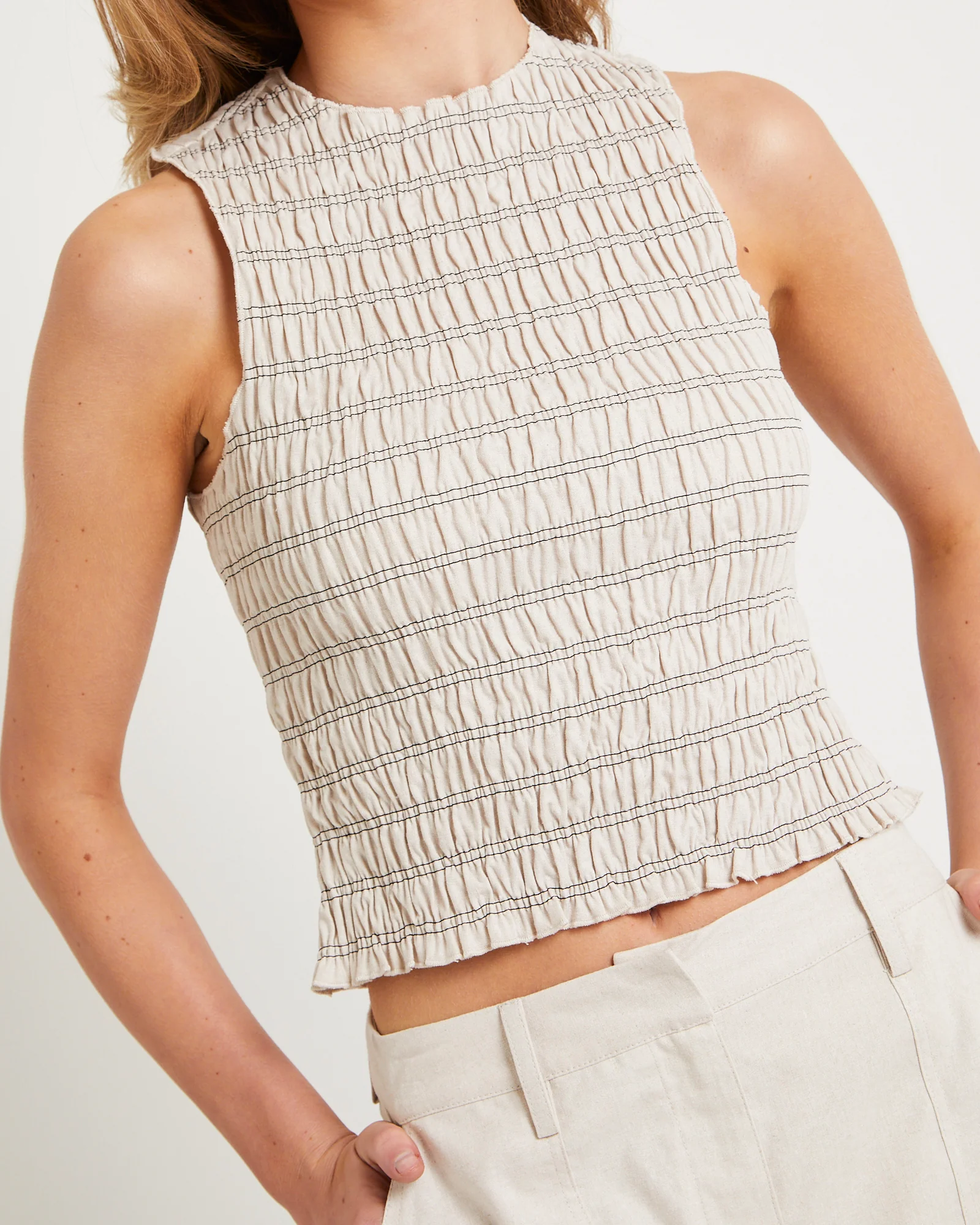 Delmore Shirred  Top - Image 5