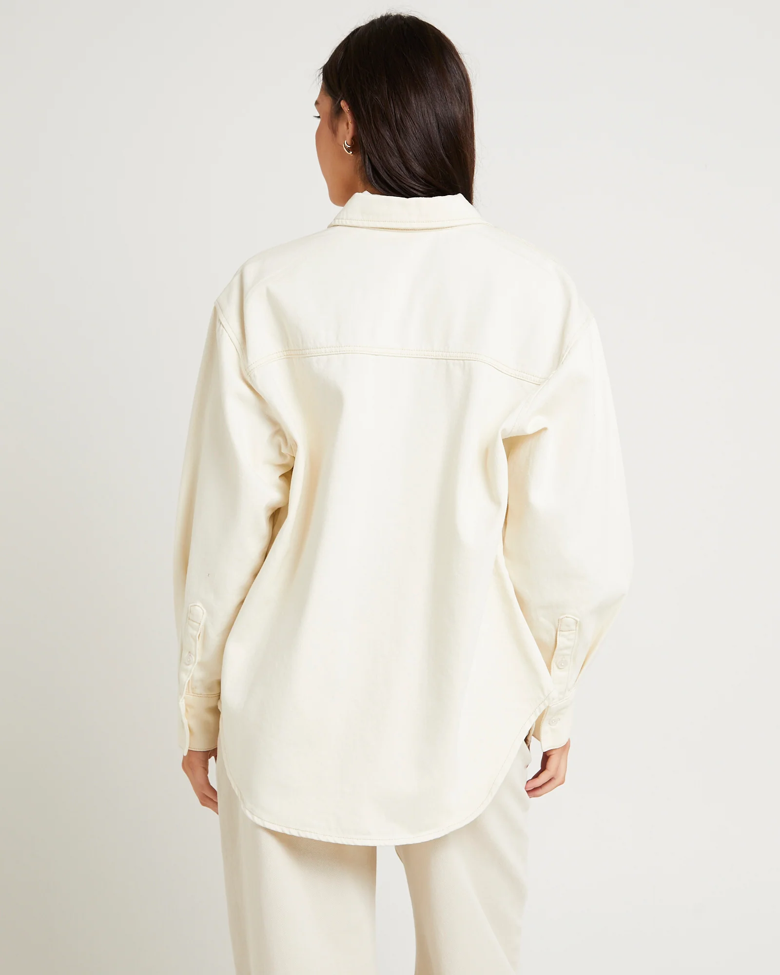 Delta Denim Oversized Long Sleeve Shirt - Image 4