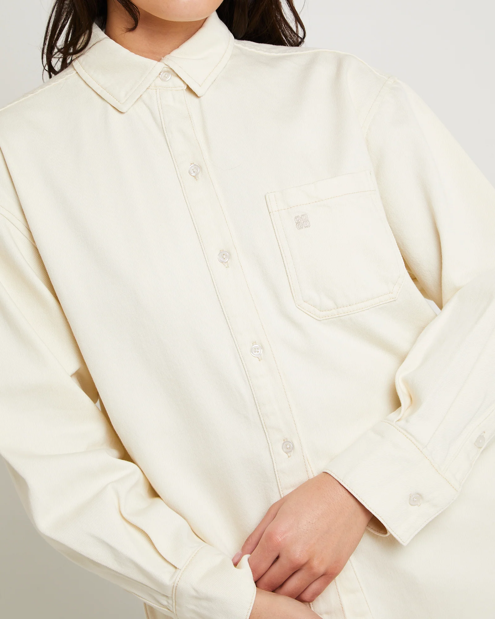 Delta Denim Oversized Long Sleeve Shirt - Image 5