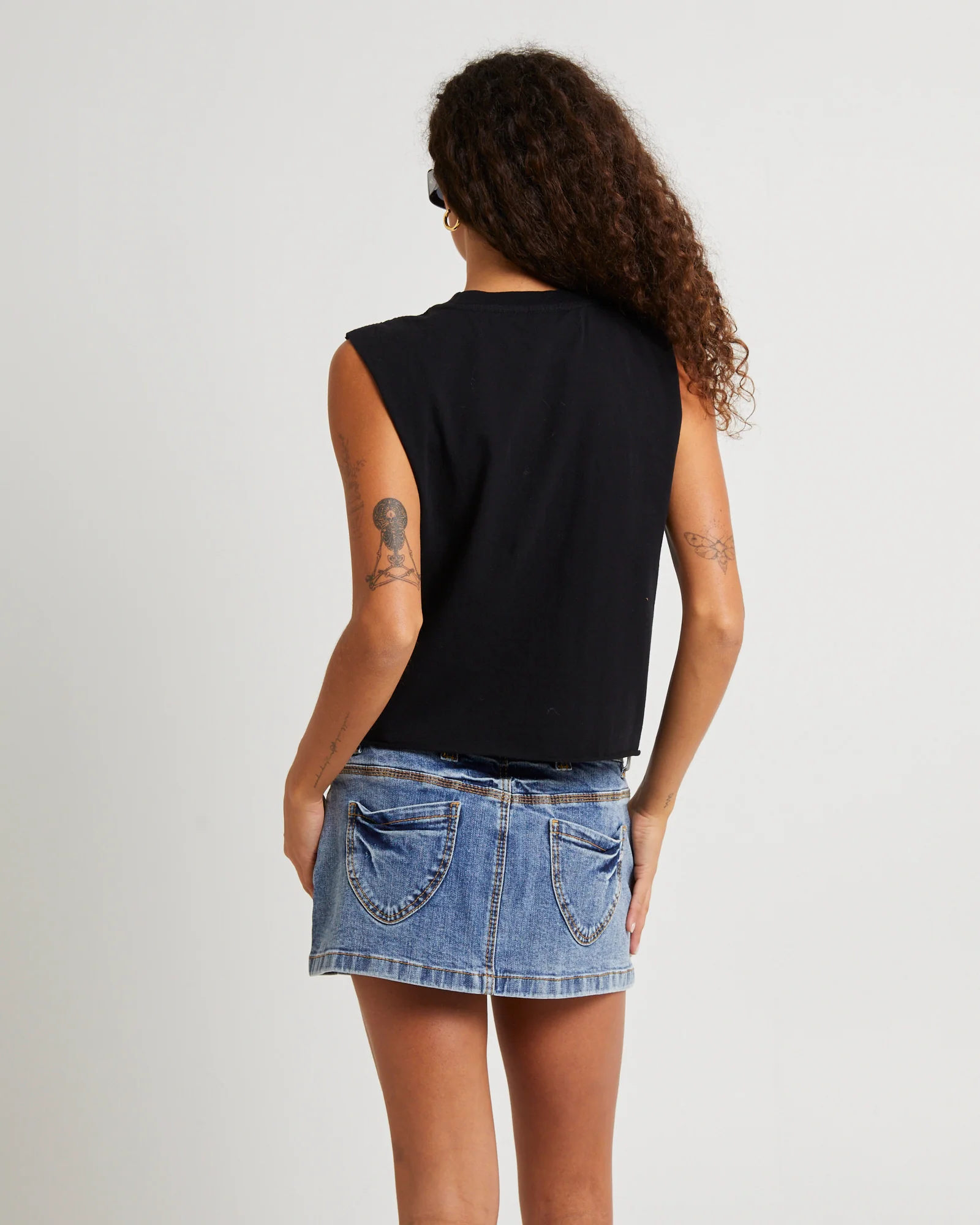 Denim Applique Tank Top - Image 2