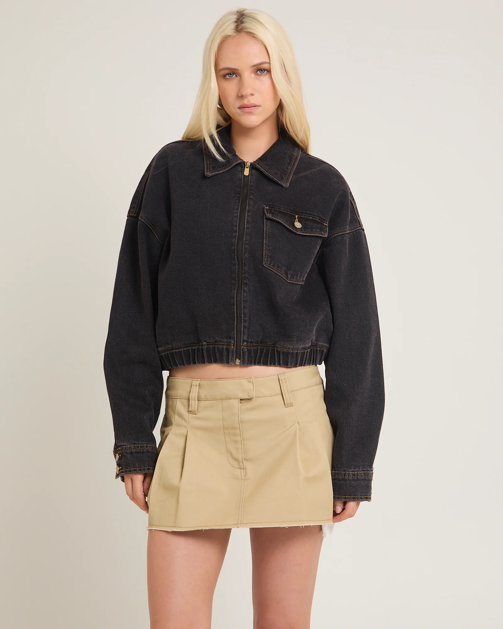 Denim Bomber Jacket Cara - Image 5