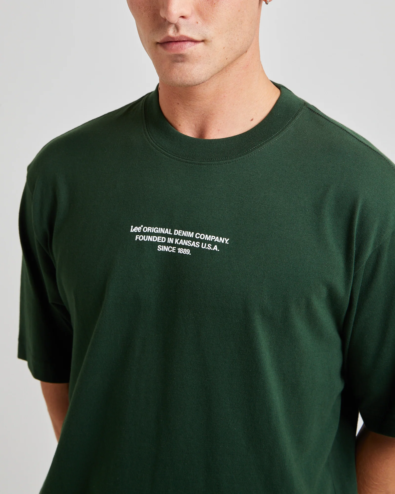 Denim Co Baggy T-Shirt Dark Forest - Image 5