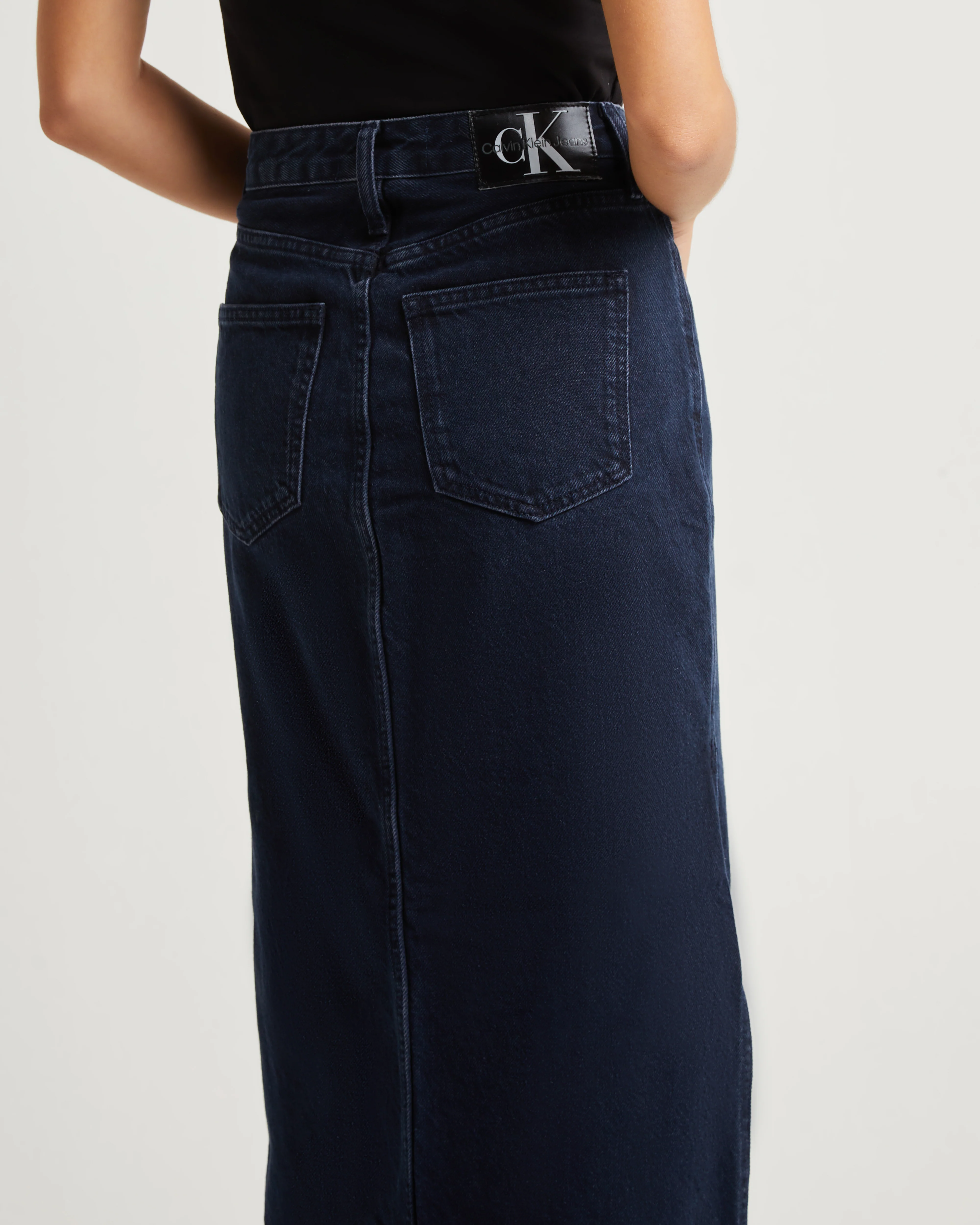 Denim Maxi Skirt Dark - Image 5
