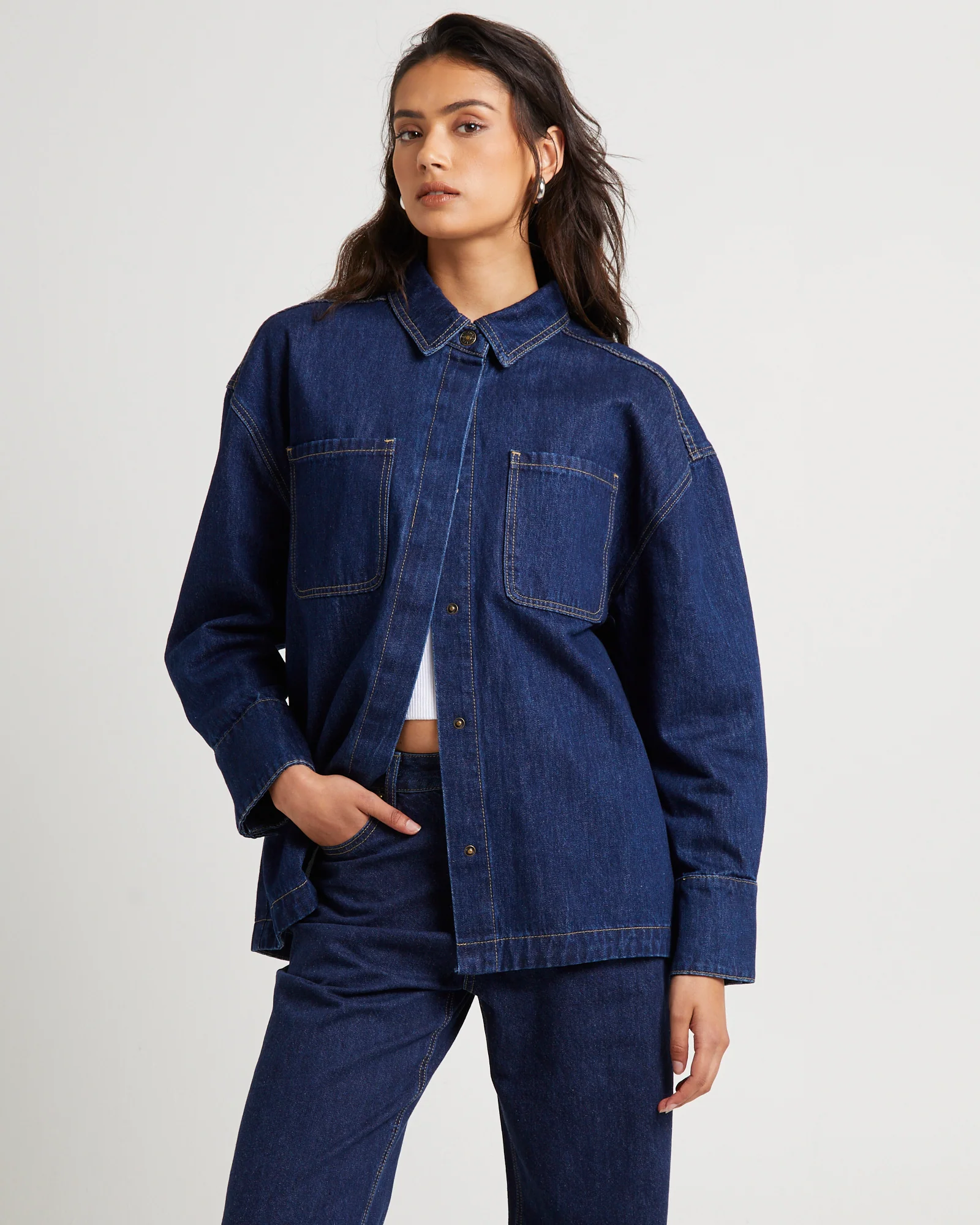 Denim Shacket - Image 3