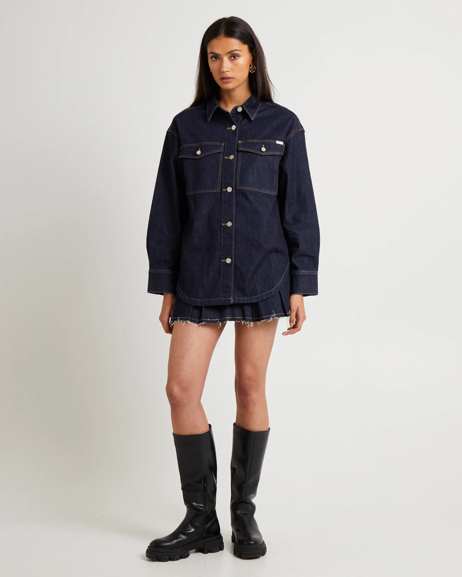 Denim Shacket Lila - Image 3