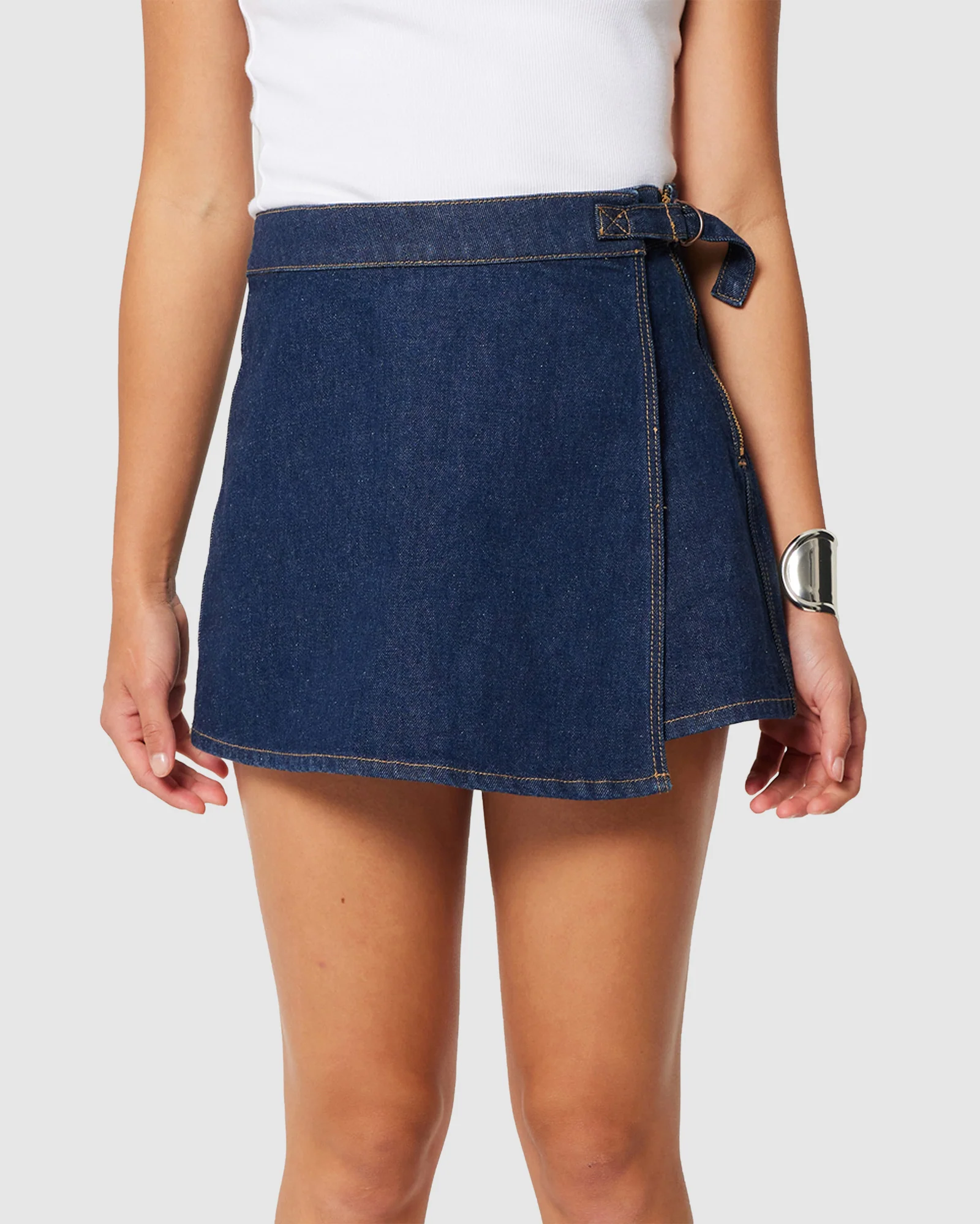 Denim Skort True Rinse - Image 3