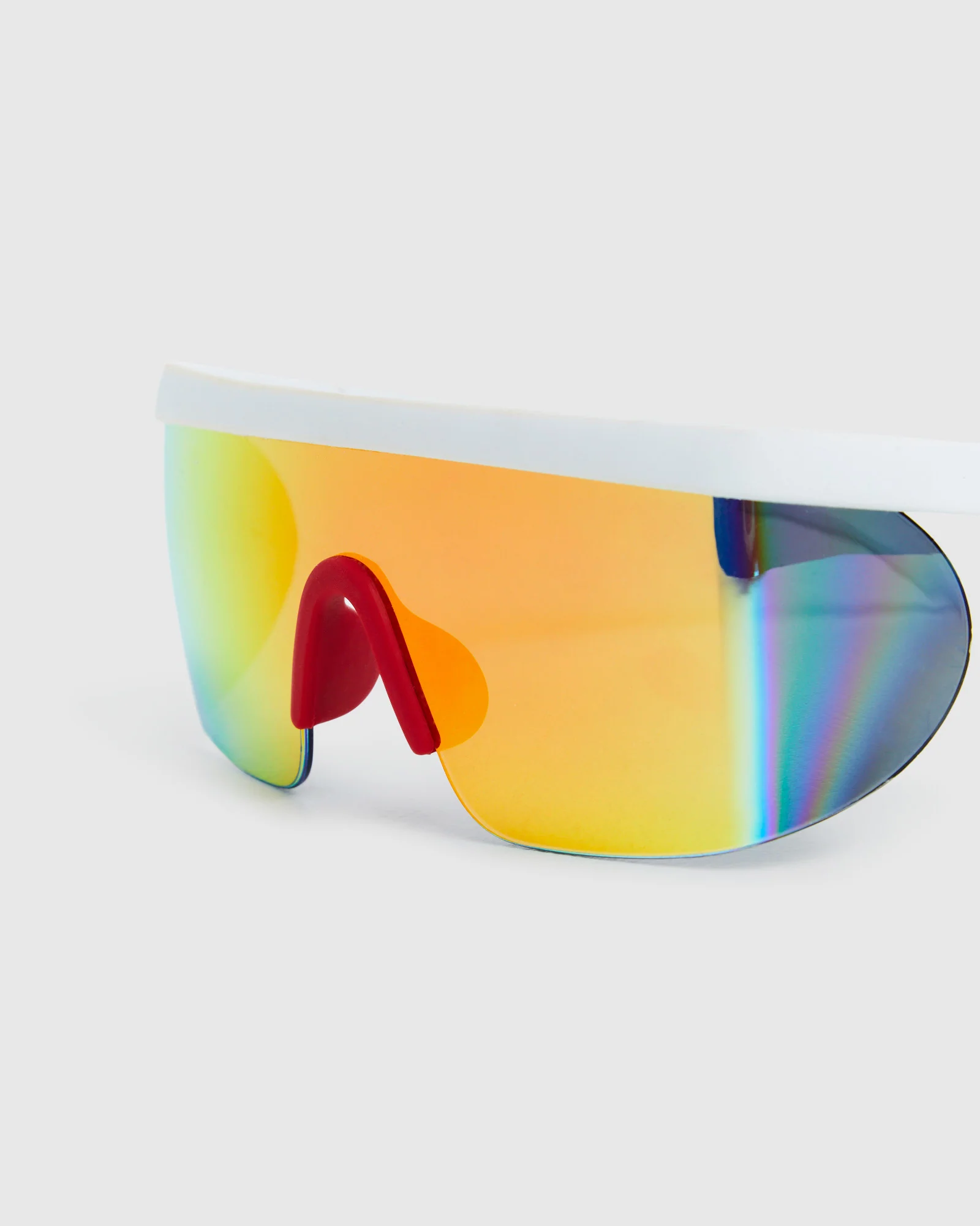 Denver Reflector Shield Sunglasses White - Image 5