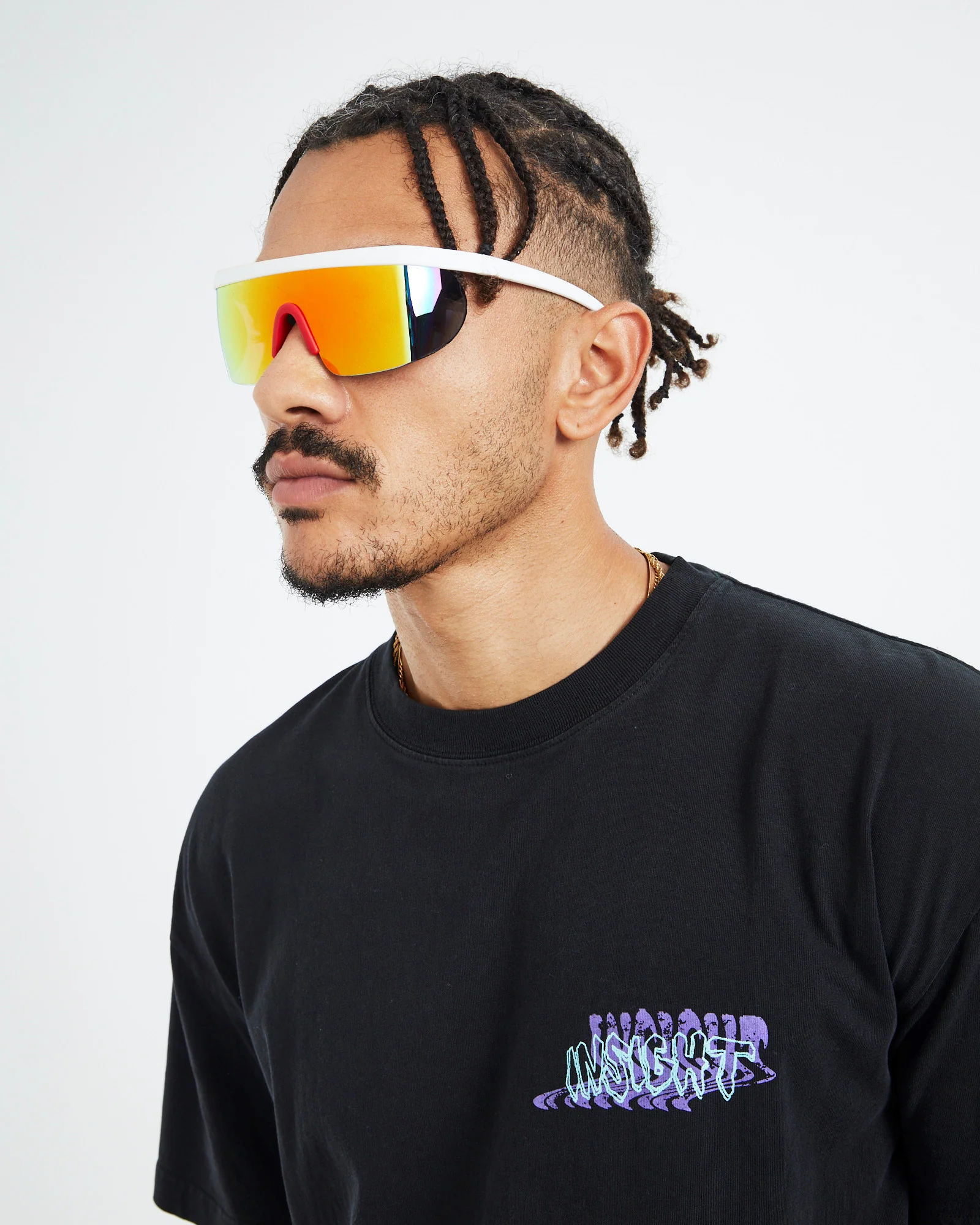 Denver Reflector Shield Sunglasses White - Image 6