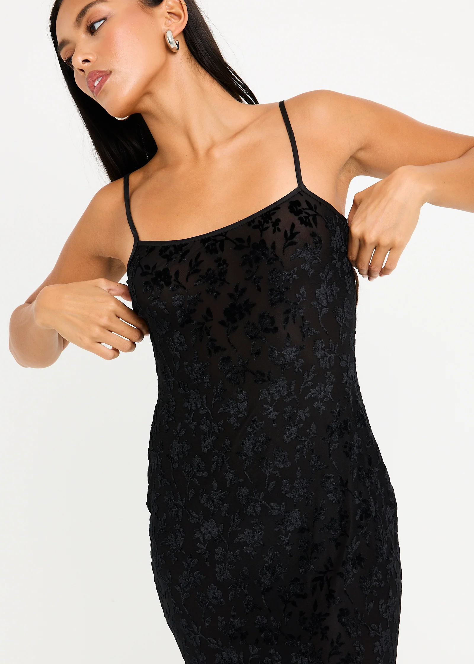 Devon Burn Out Slip Maxi Dress - Image 5