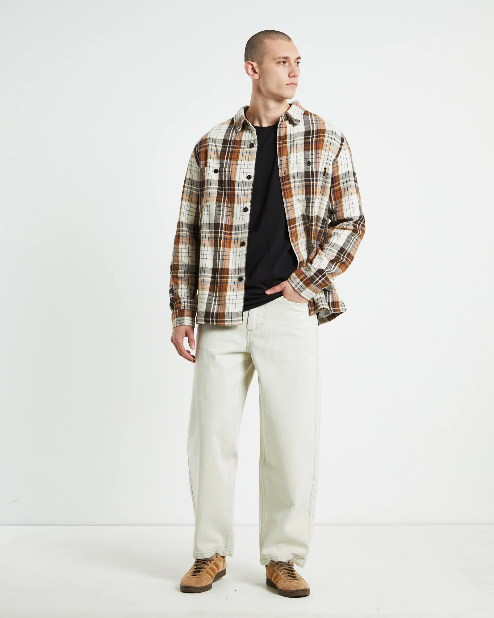 Dino Pigs Long Sleeve Overshirt Off White - Image 3