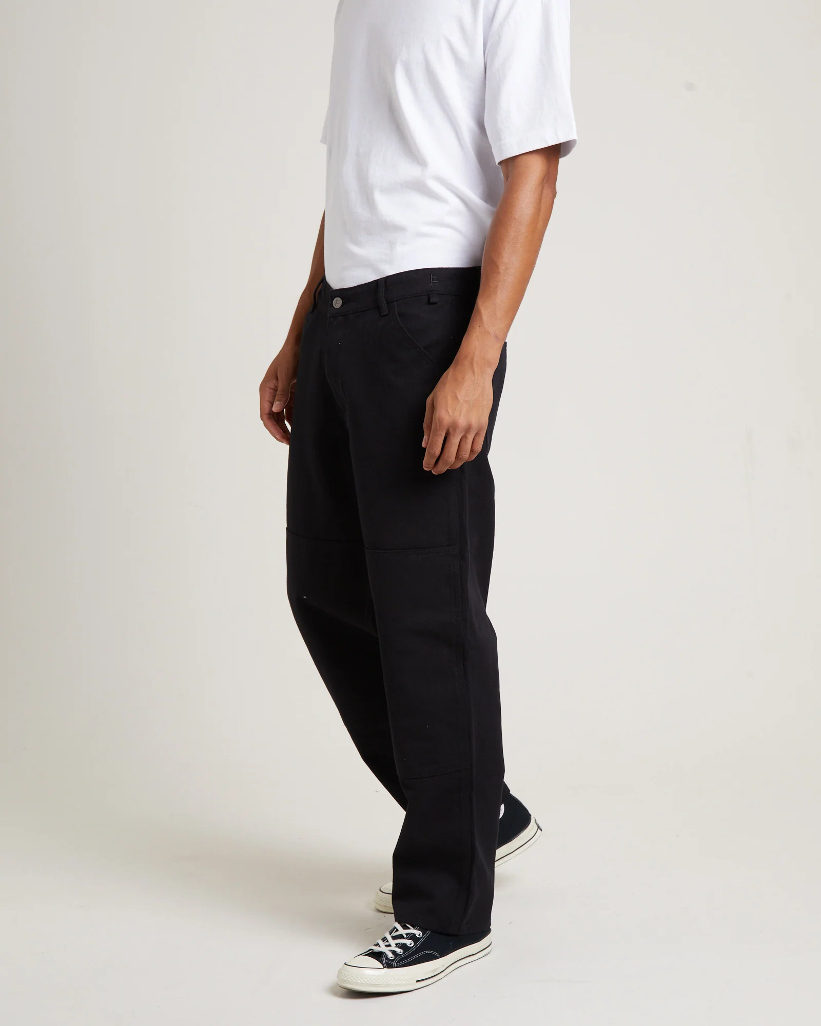 Distend Double Knee Pants in Black - Image 5