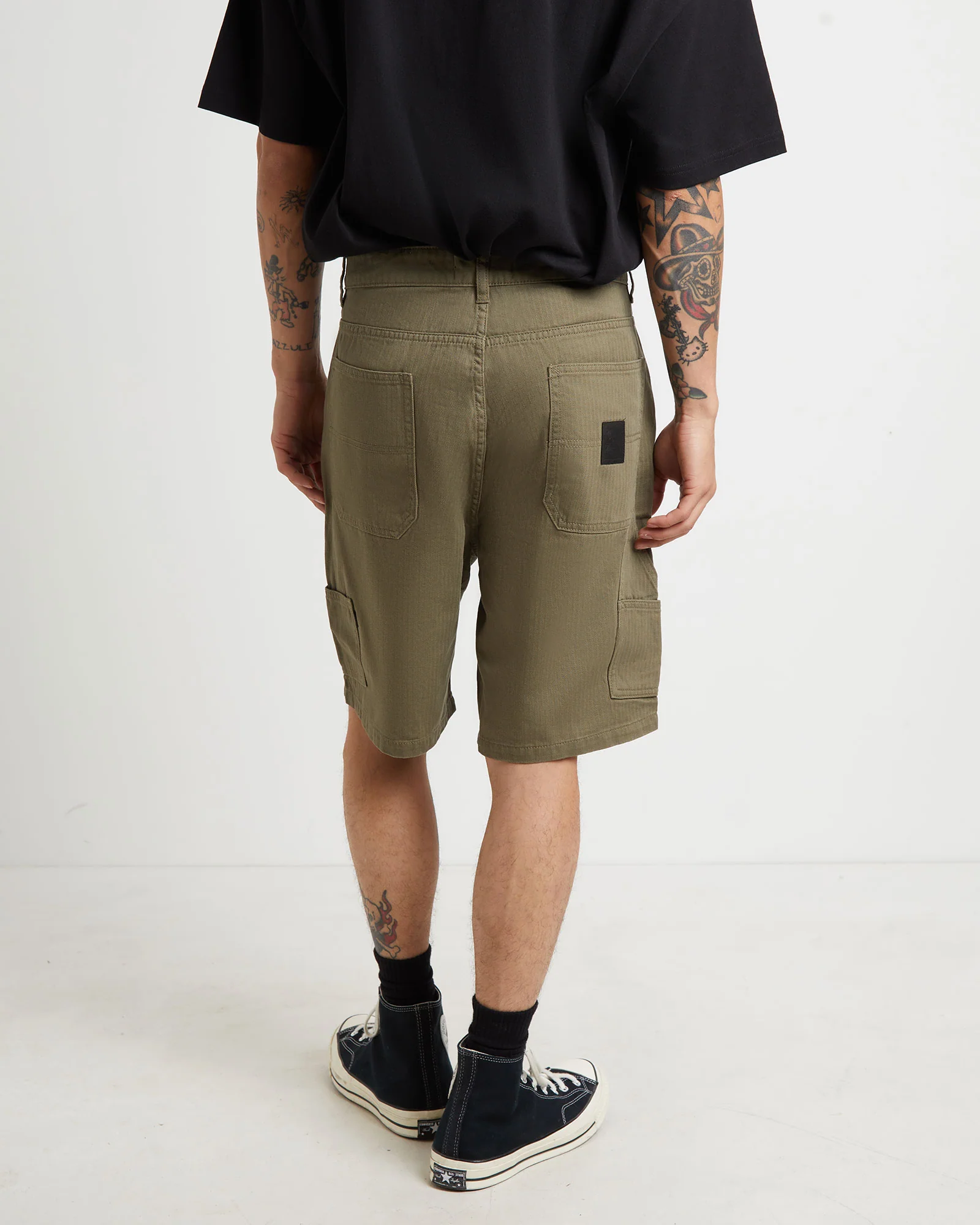 Distent Walkshorts in Cadet Green - Image 2