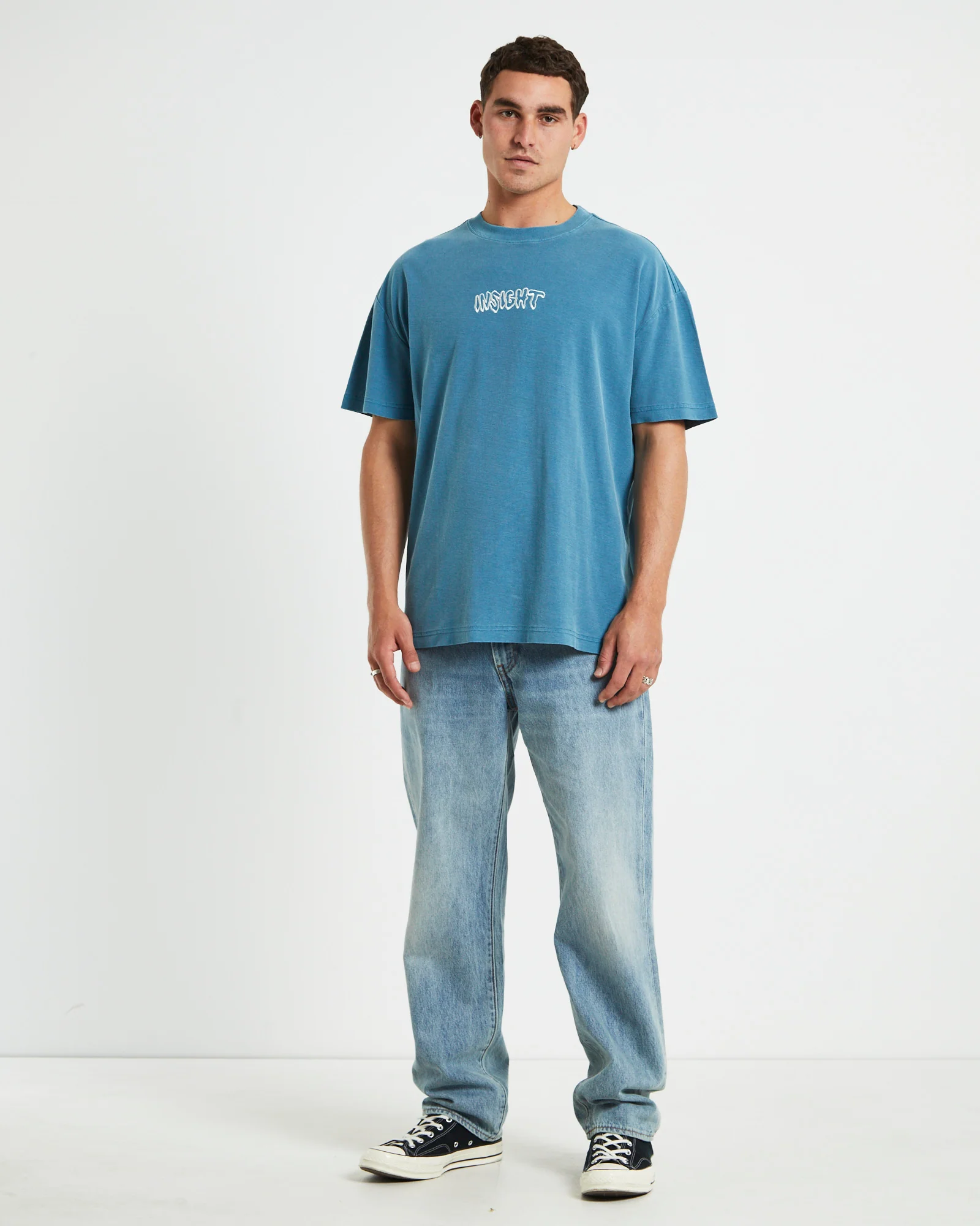 Dive Short Sleeve T-Shirt in Ocean Blue - Image 3