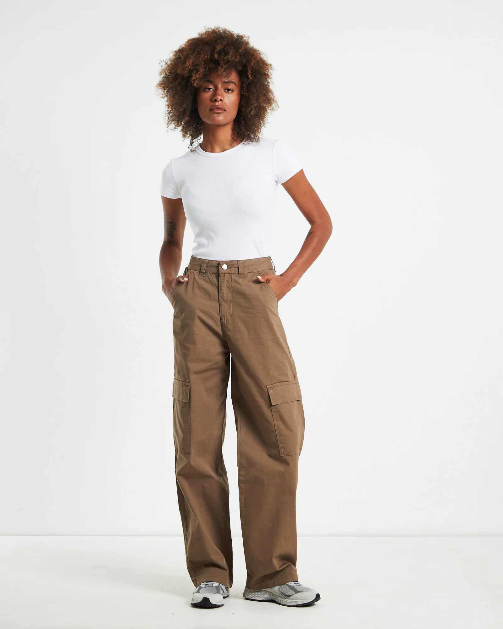 Donna Cargo Pants Walnut Brown - Image 4