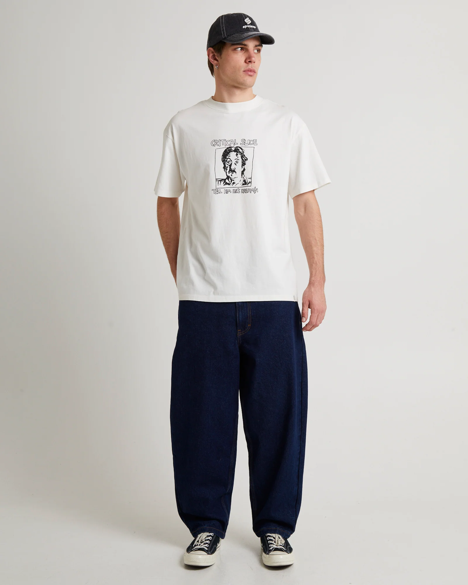 Dreamin Short Sleeve T-Shirt  Vintage White - Image 3