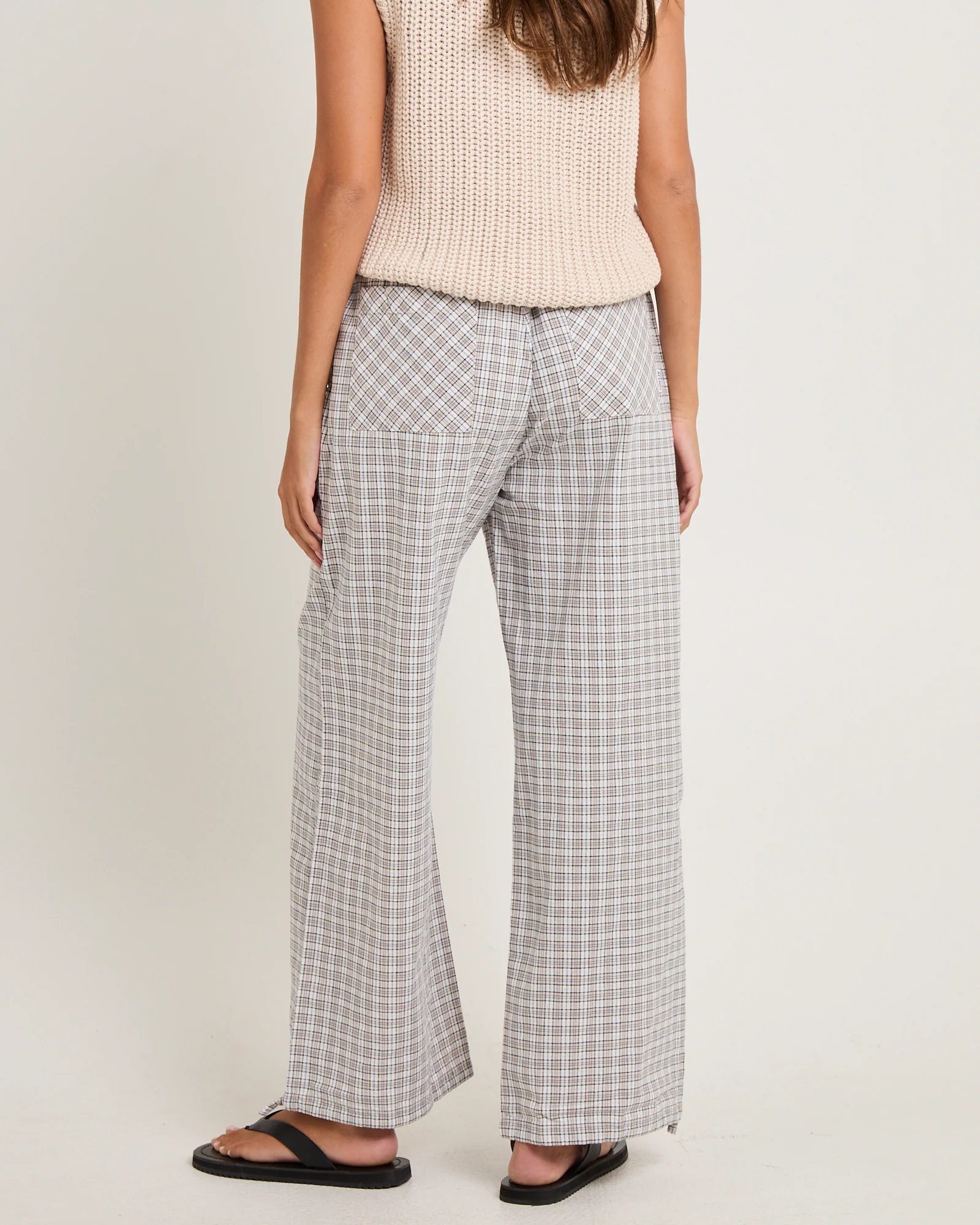 Drew Seersucker Wide Leg Pants - Image 3