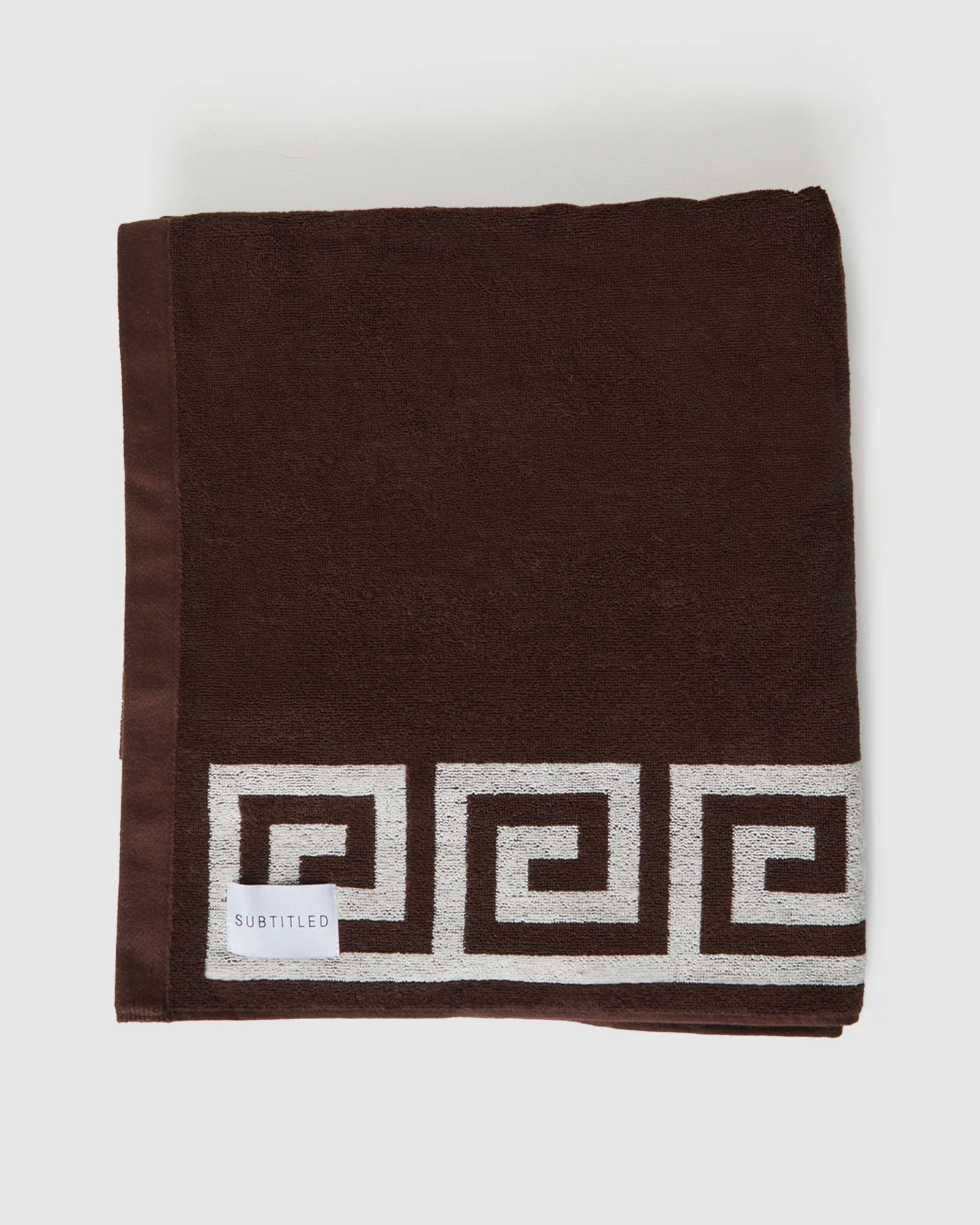 Dune Jacquard Border Towel in Chocolate Brown - Image 3