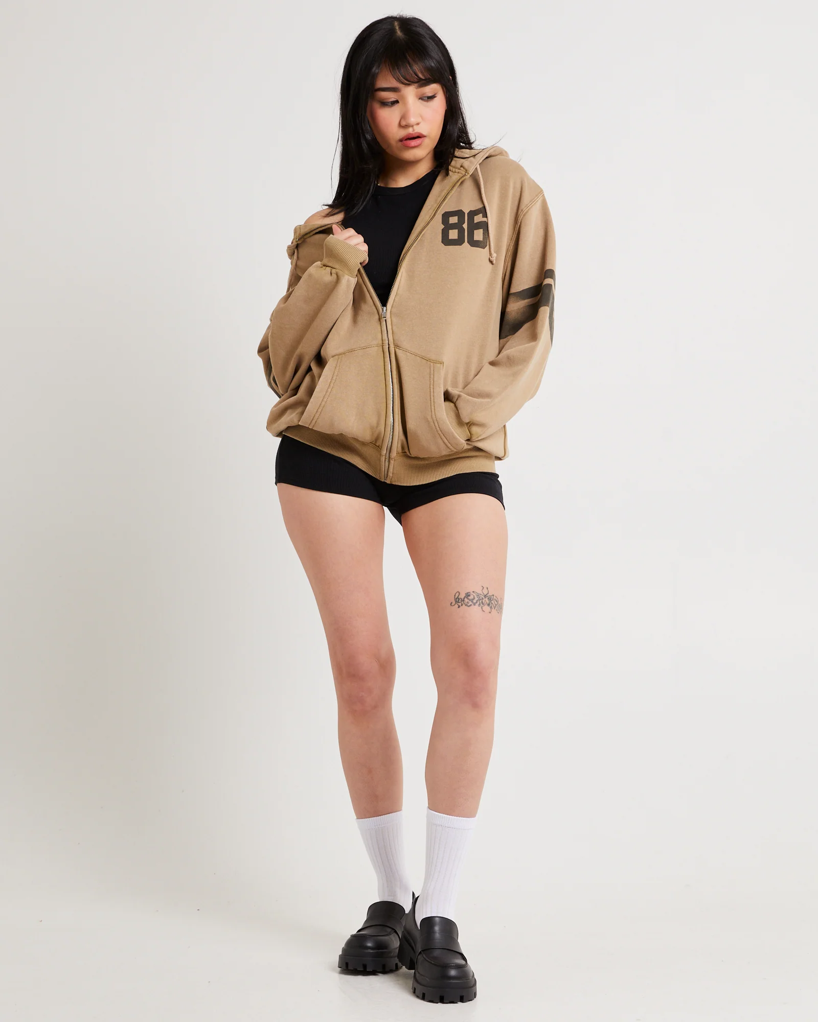 Dusty Zip Through Hoodie - Image 3