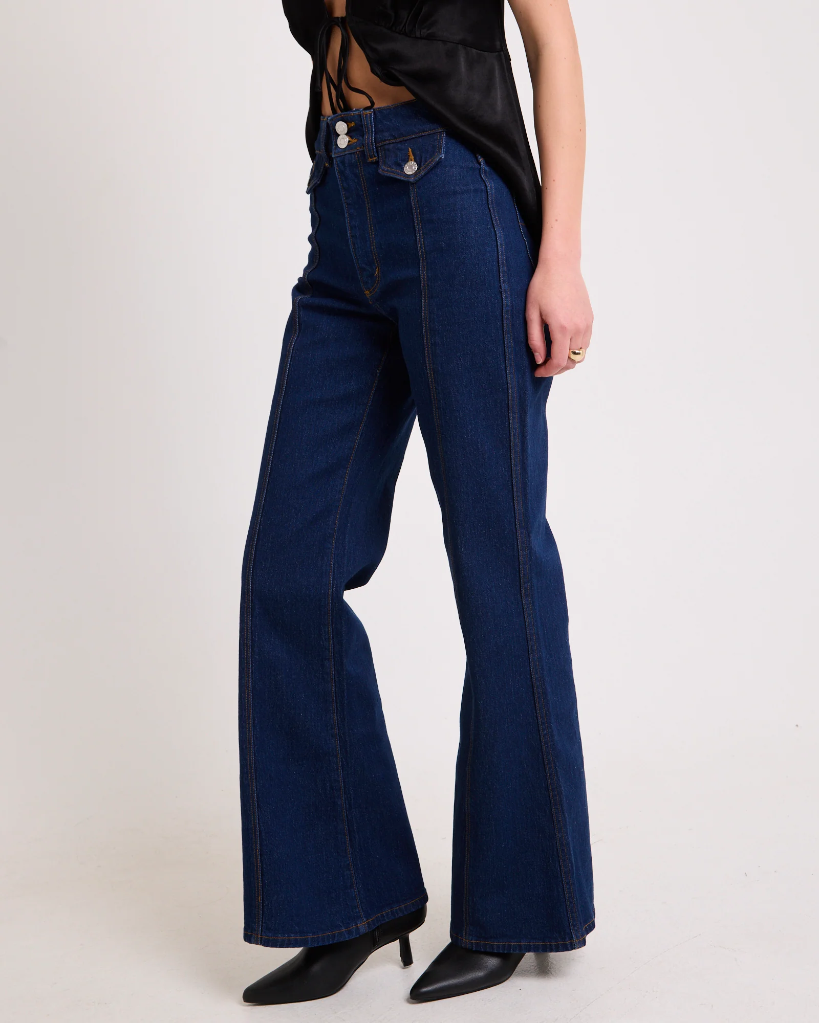 Eastcoast Flare Denim Jeans Celeste Riley Blue - Image 4