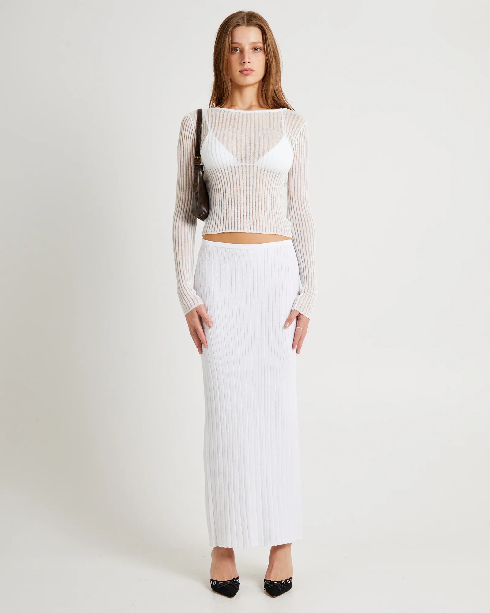 Eden Sheer Stripe Knit Top - Image 4