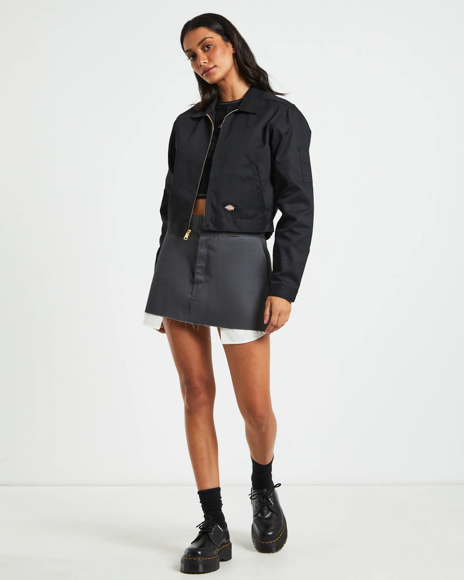 Eisenhower Cropped Jacket Black - Image 3