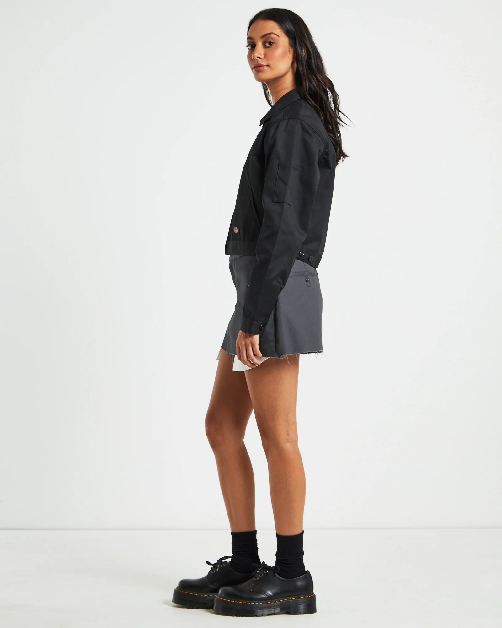 Eisenhower Cropped Jacket Black - Image 4