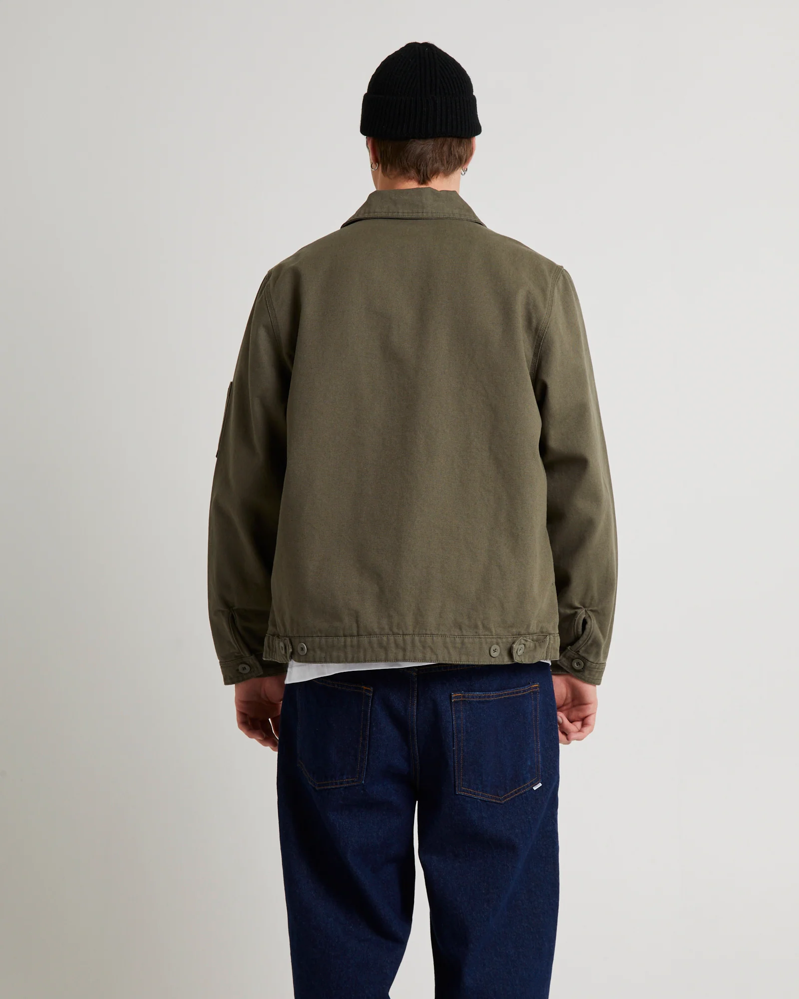 Eisenhower Utility Canvas Jacket Dark Khaki - Image 2