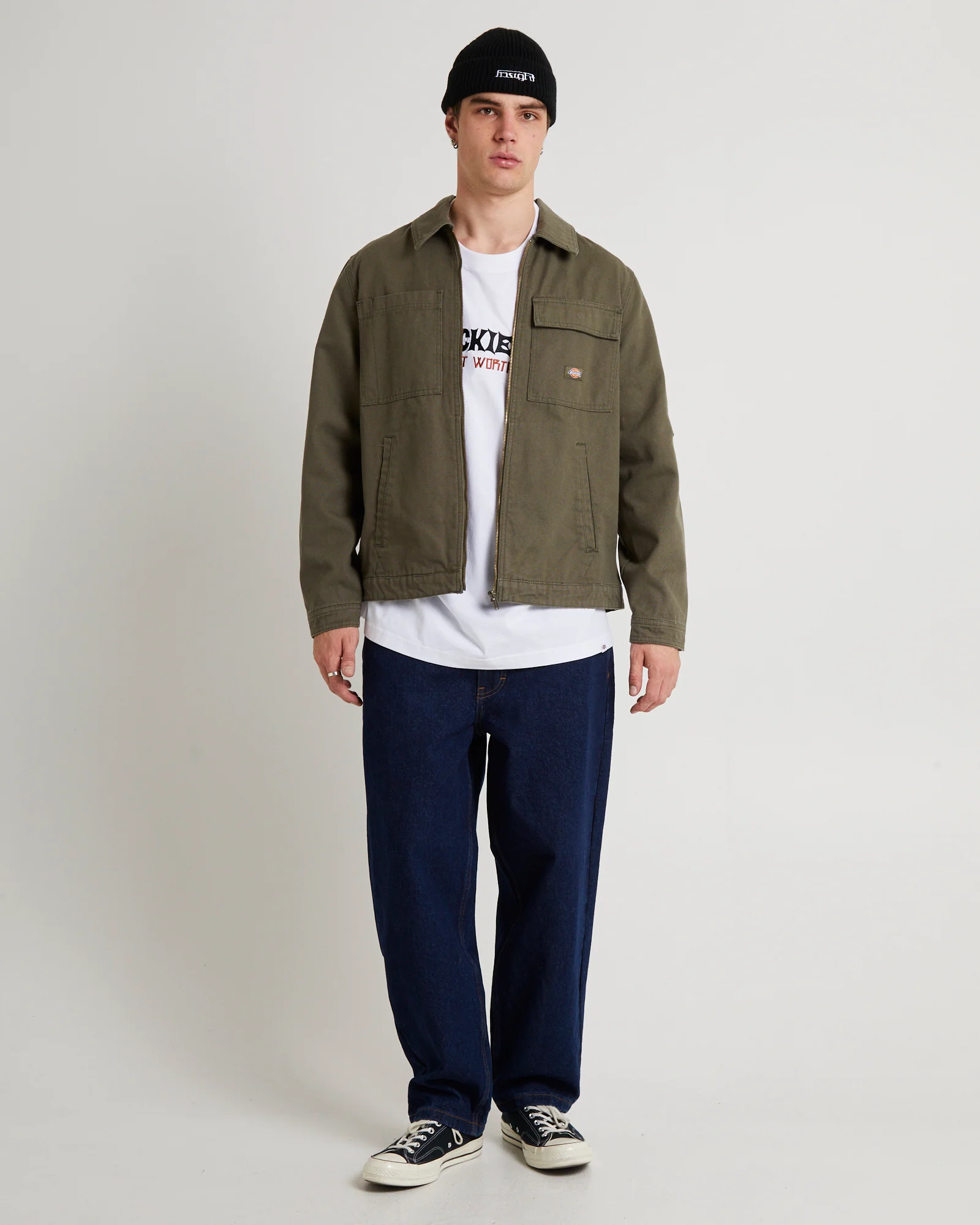 Eisenhower Utility Canvas Jacket Dark Khaki - Image 3