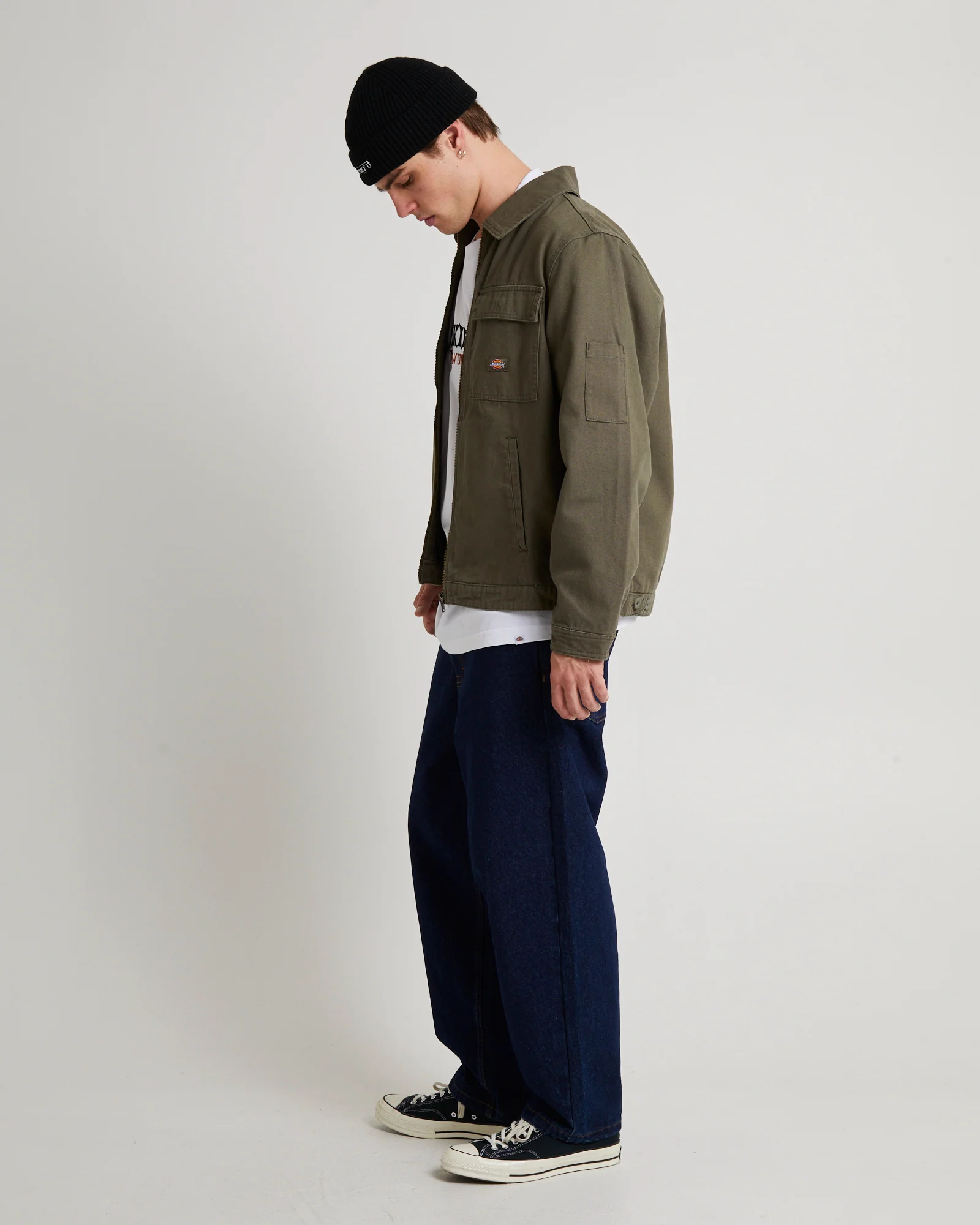 Eisenhower Utility Canvas Jacket Dark Khaki - Image 4