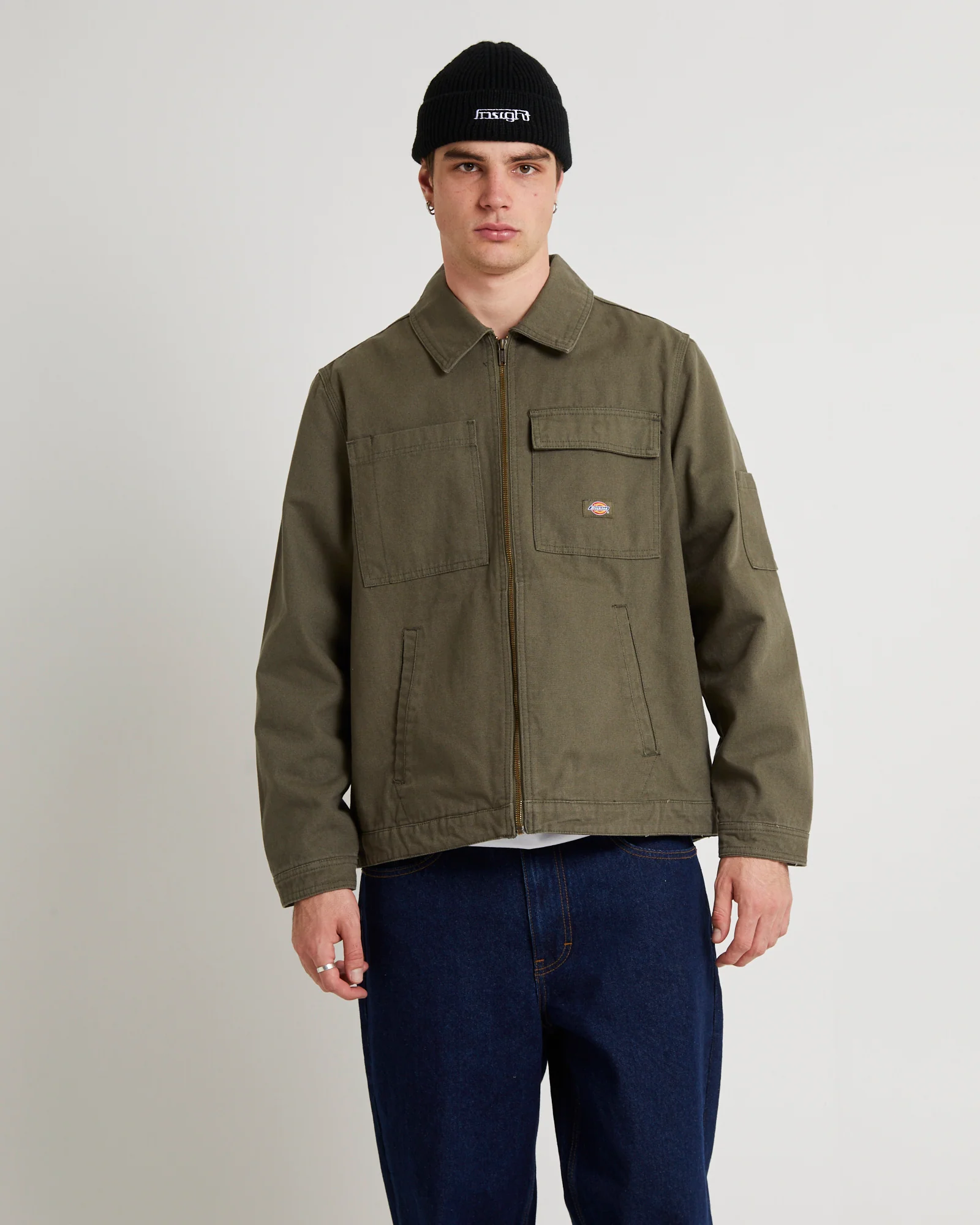 Eisenhower Utility Canvas Jacket Dark Khaki - Image 5