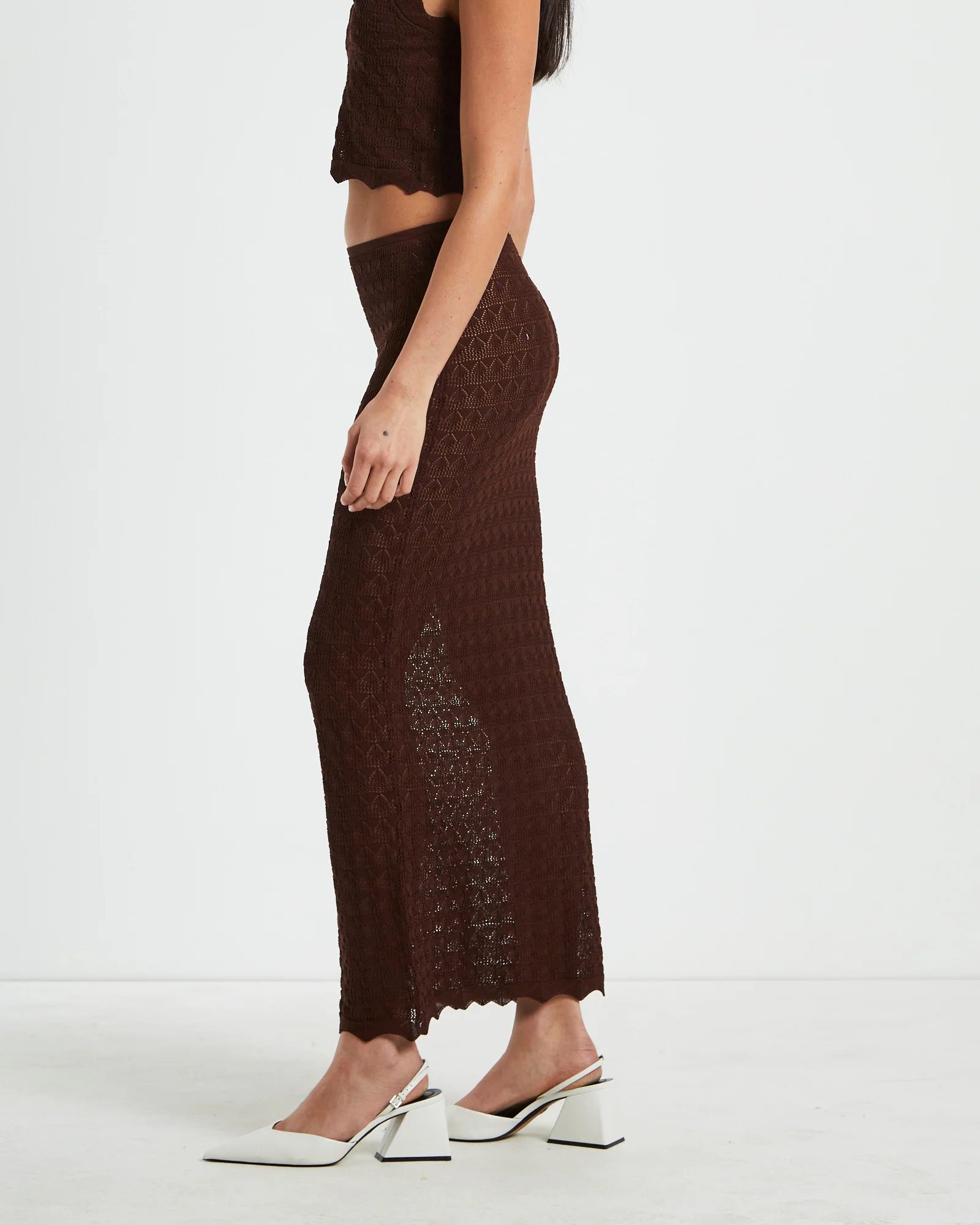 Eleanora Lace Knit Maxi Skirt - Image 4