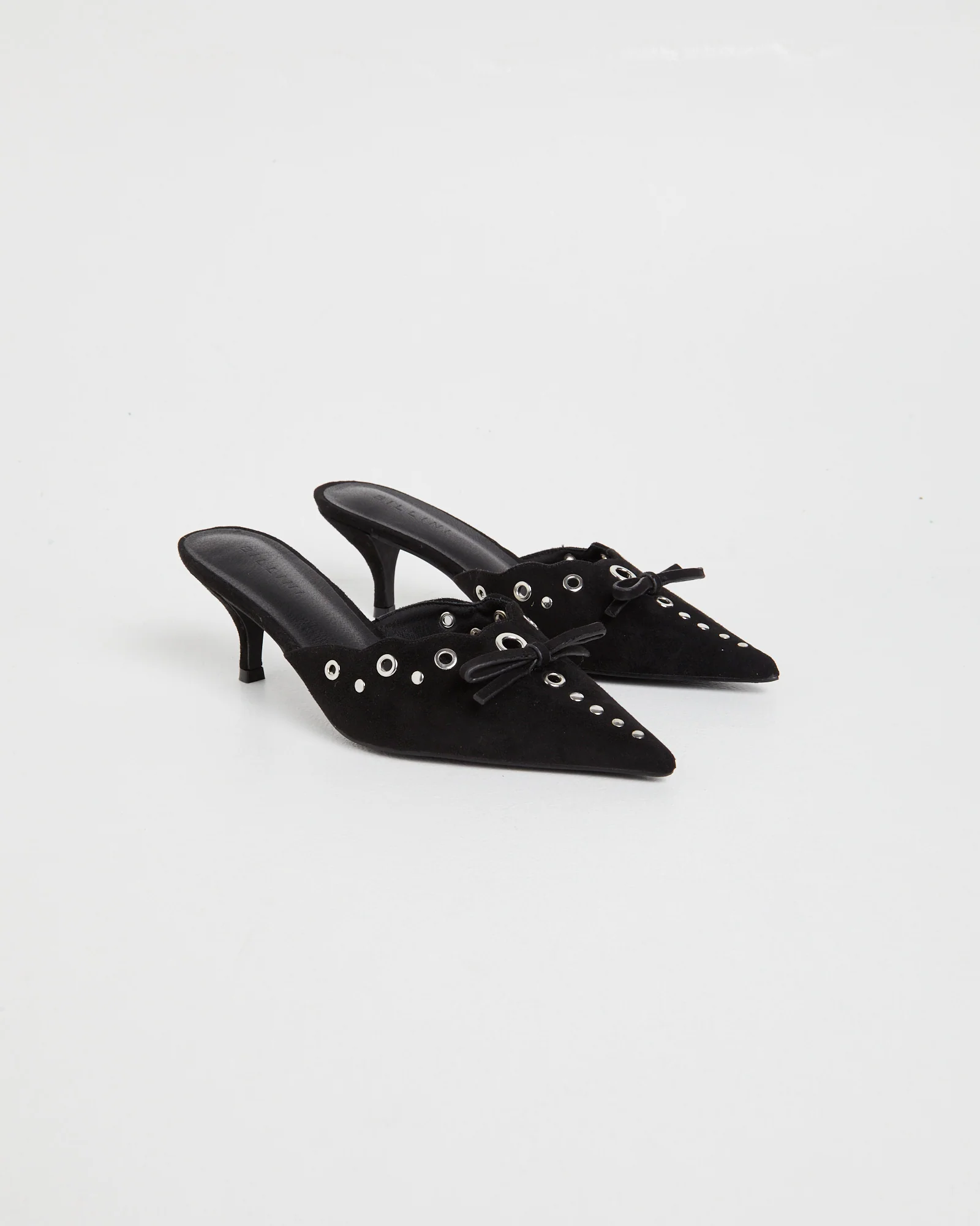 Elio Pointed Mule Black Suede - Image 2